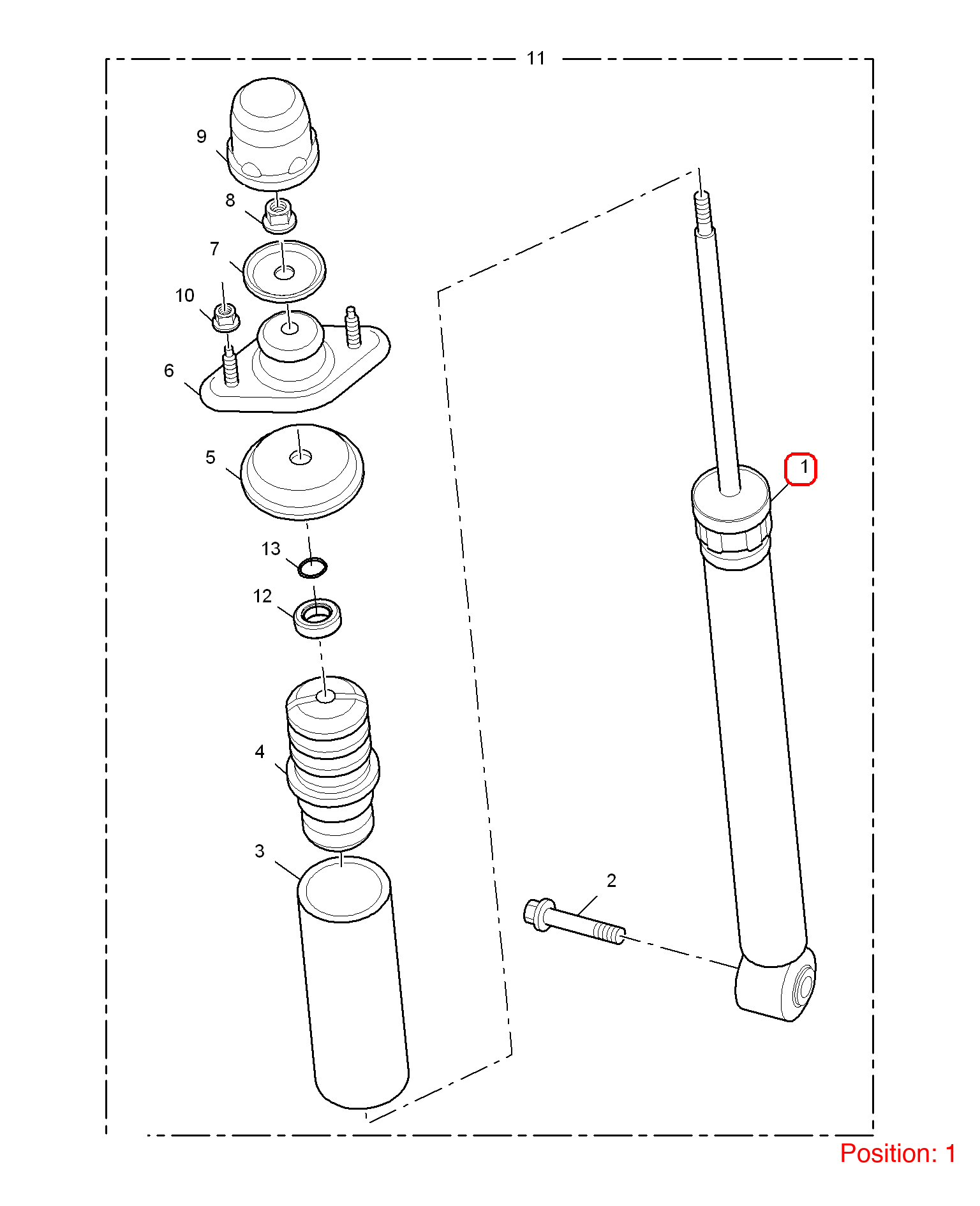 MG Shock absorber OEM 30019988 FOR MG6 30019988-MG_OEM