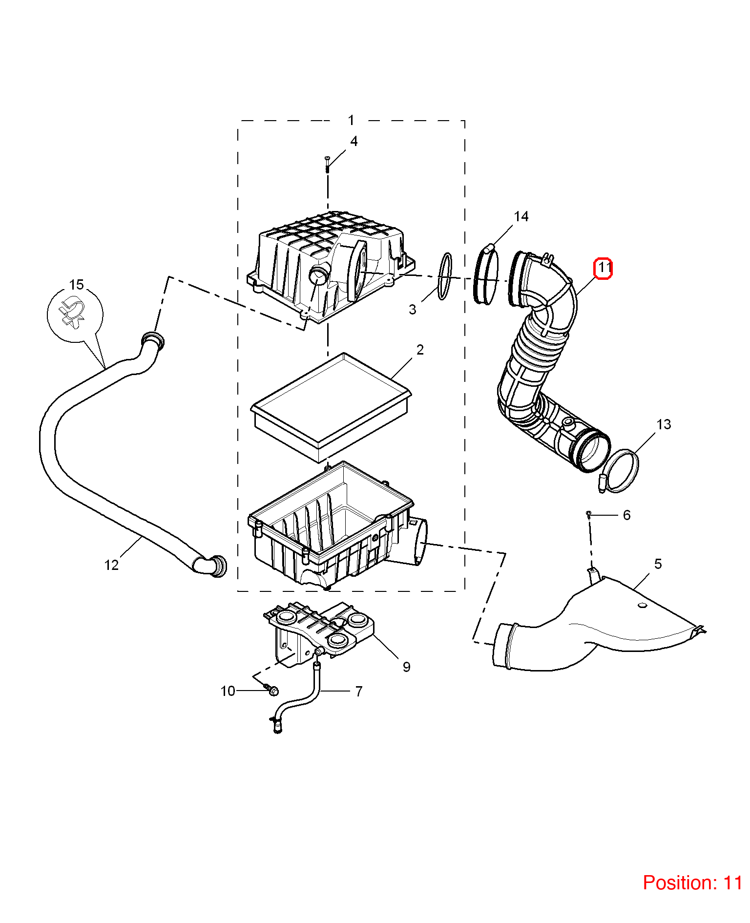 MG Air Intake Hose OEM 30024753 FOR MG6 30024753-MG_OEM