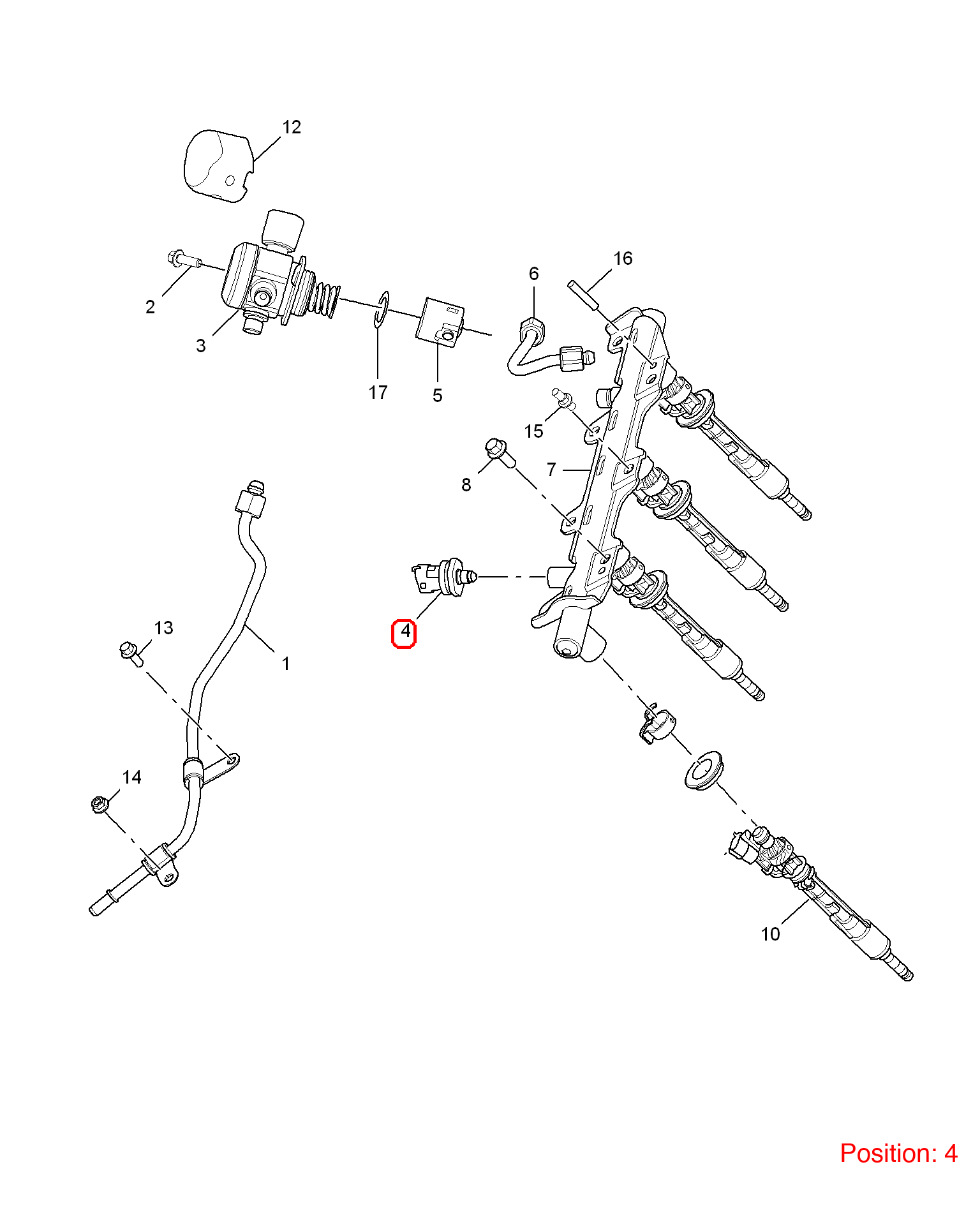 MG Fuel pressure sensor OEM 30026497 FOR MG RX5 30026497-MG_OEM