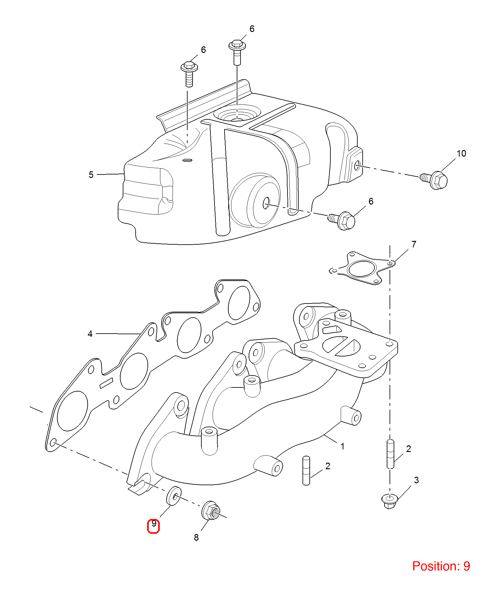 MG Gasket OEM 30026858 FOR MG RX5 RX8 30026858-MG_OEM