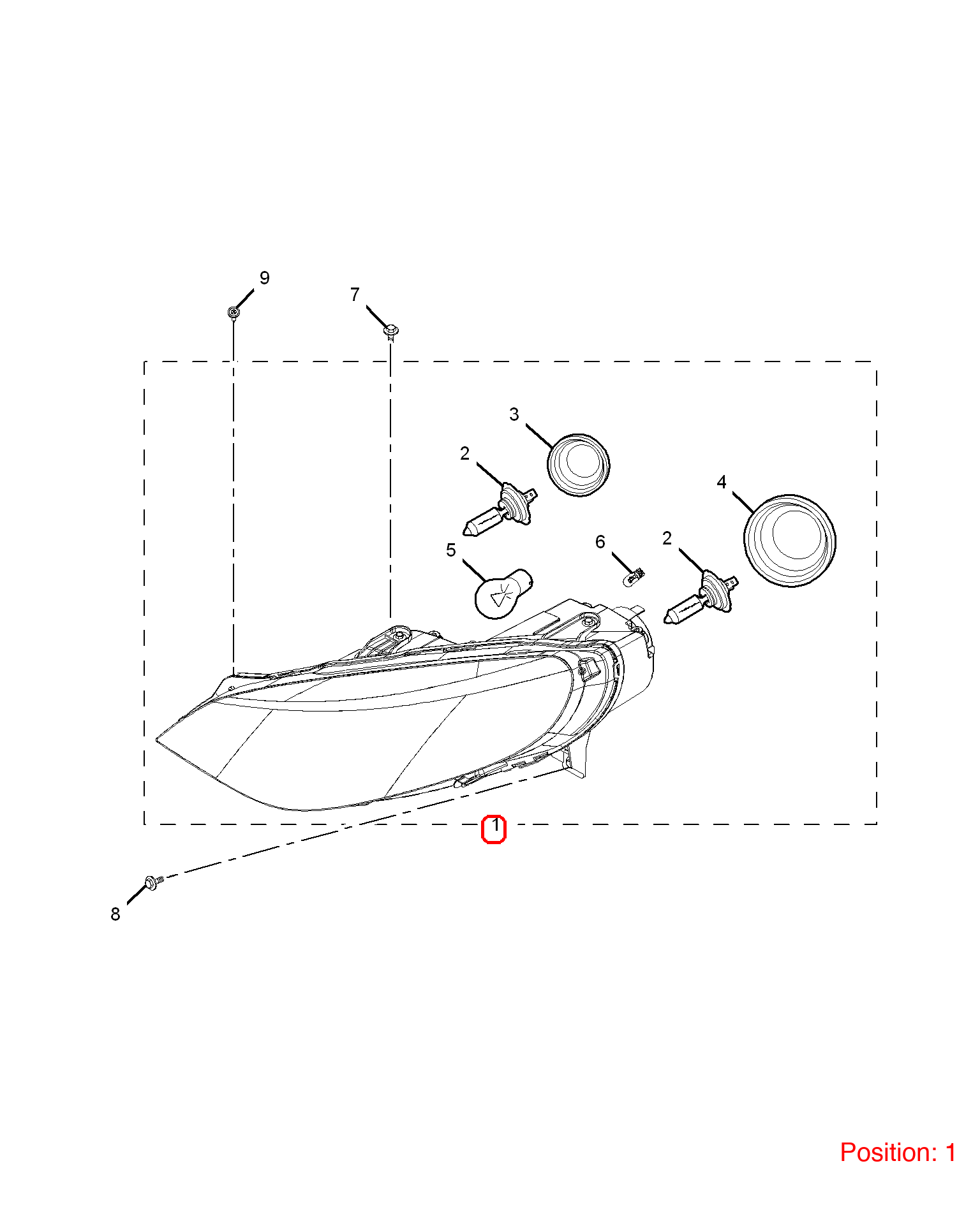MG Headlight OEM 30029028 FOR MG6 30029028-MG_OEM