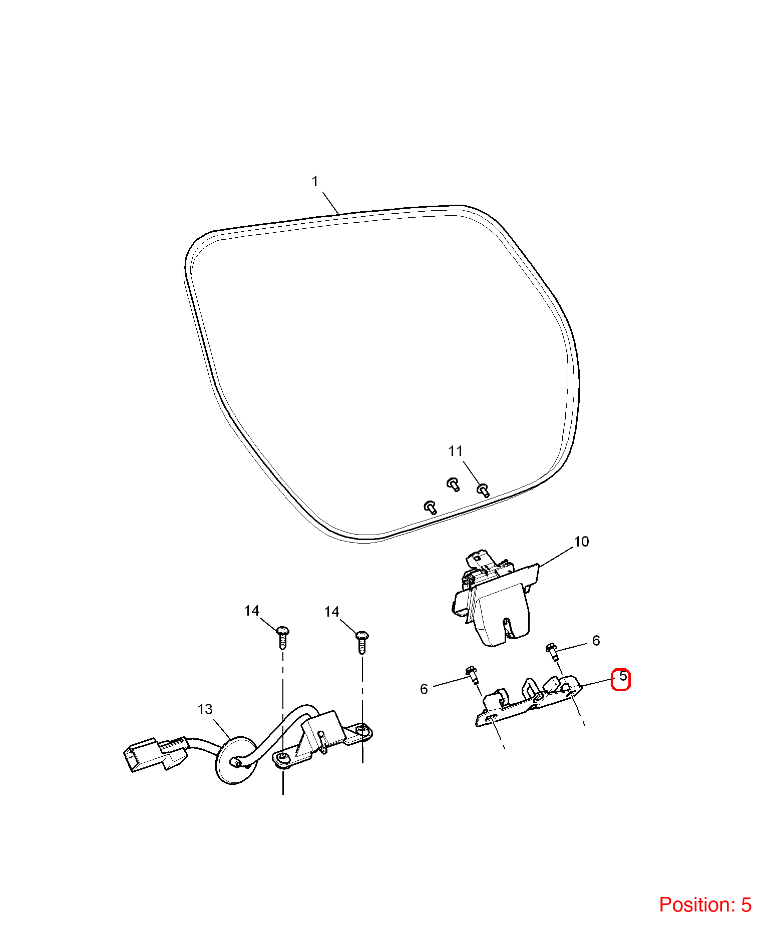 MG Tailgate lock buckle OEM 30030052 FOR MG5 30030052-MG_OEM