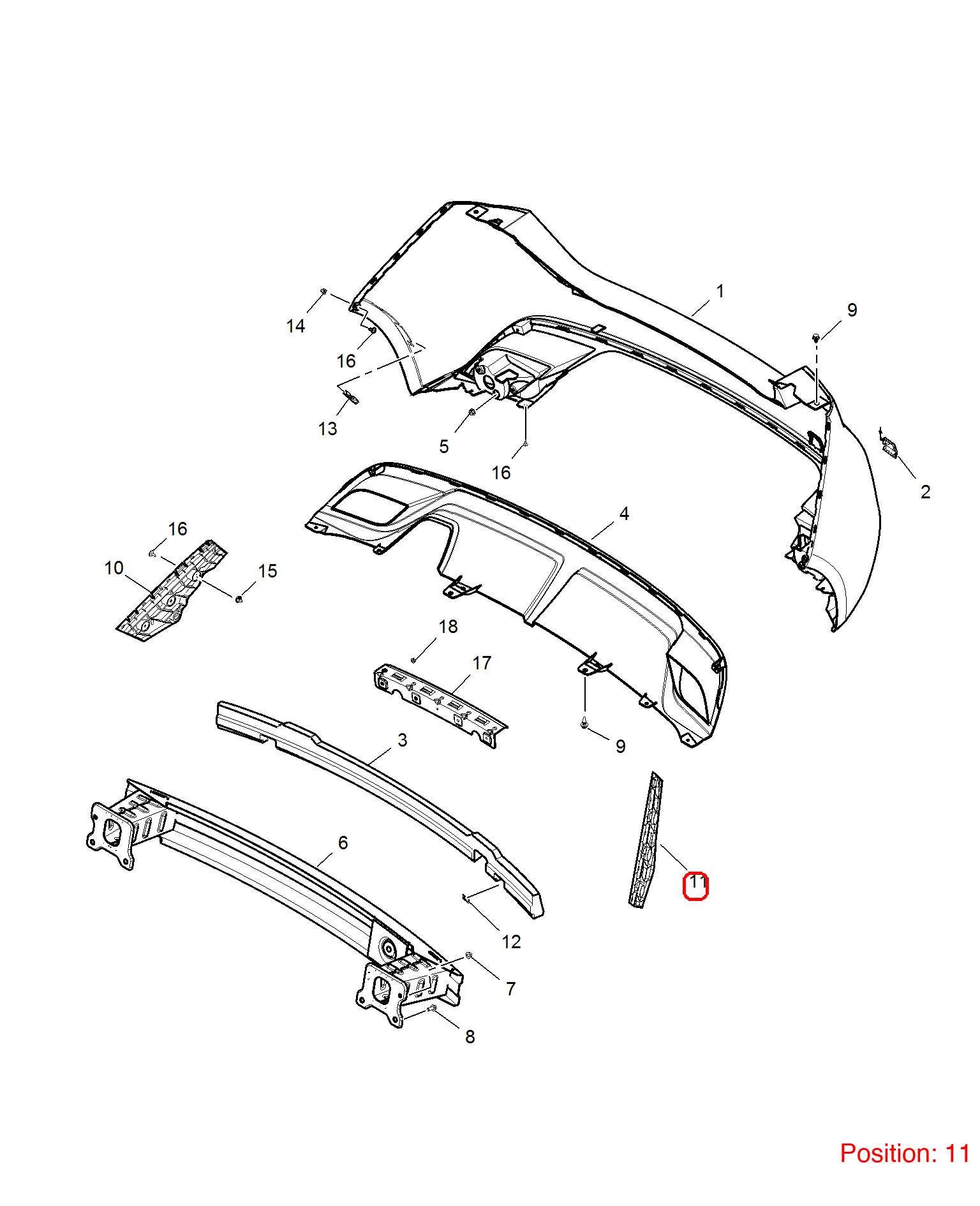 MG Bumper Cover Bracket OEM 30031142 FOR MG5 30031142-MG_OEM