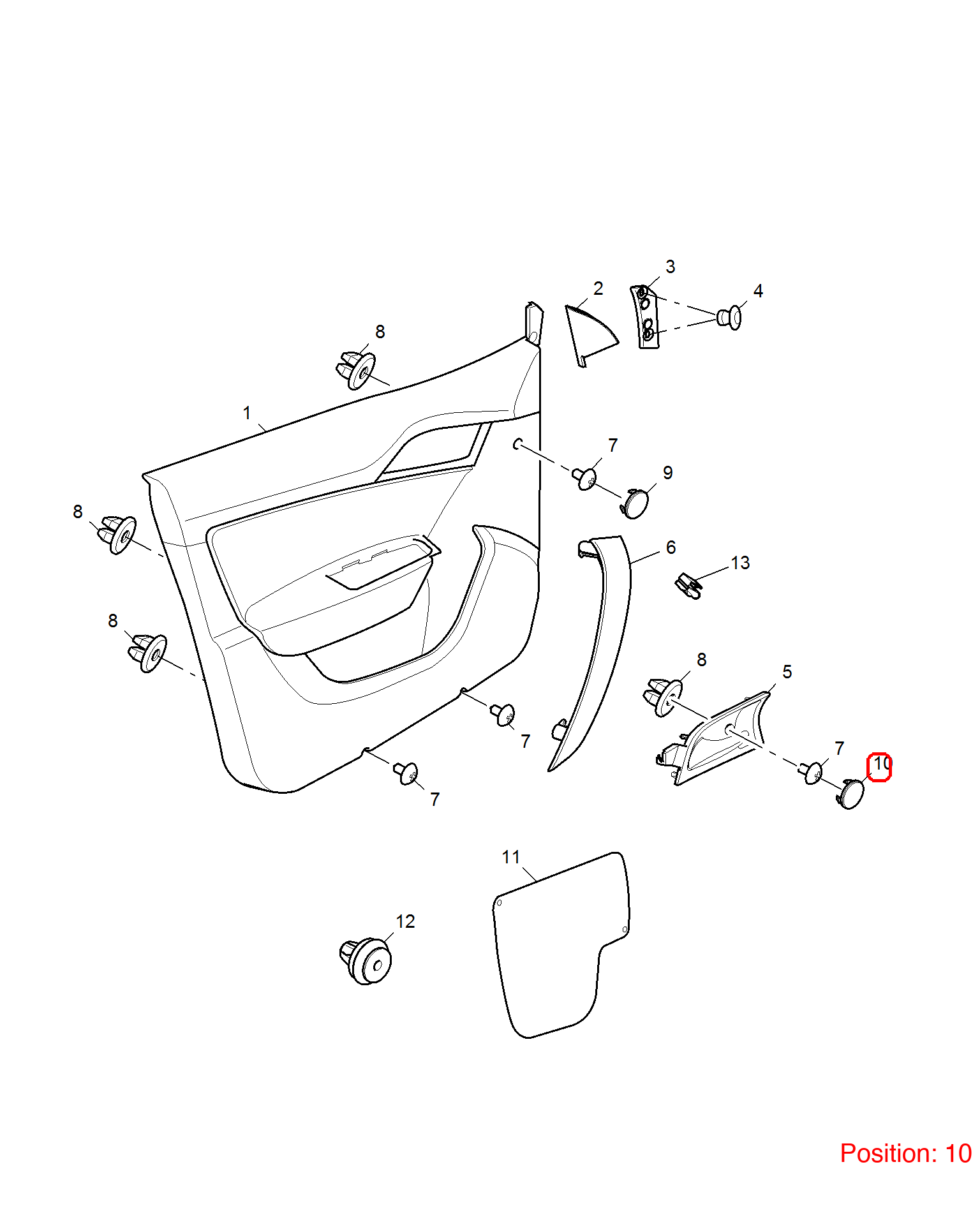 MG Trim cover OEM 30031992ASA FOR MG5 30031992ASA-MG_OEM