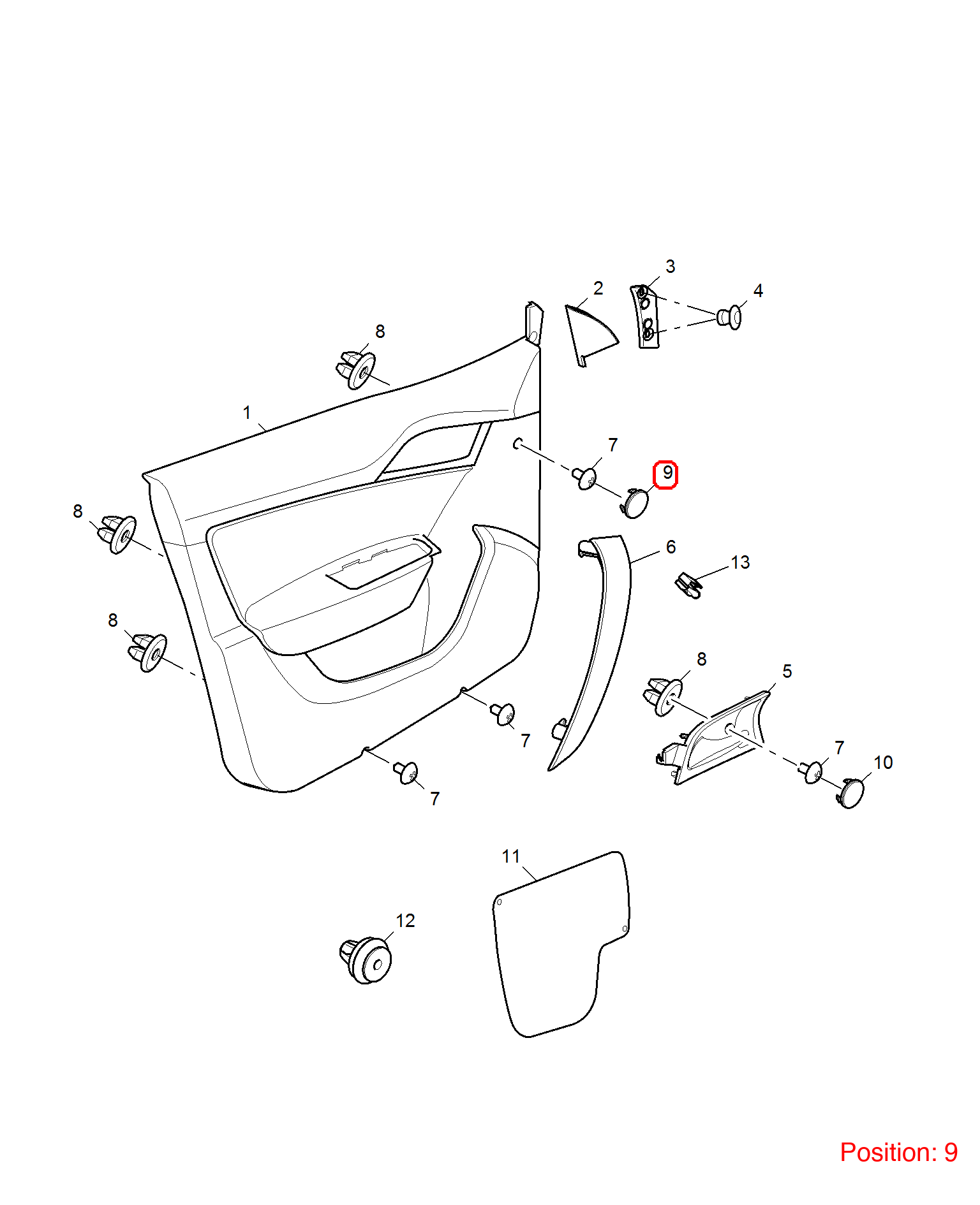 MG Trim cover OEM 30031994ESA FOR MG5 30031994ESA-MG_OEM