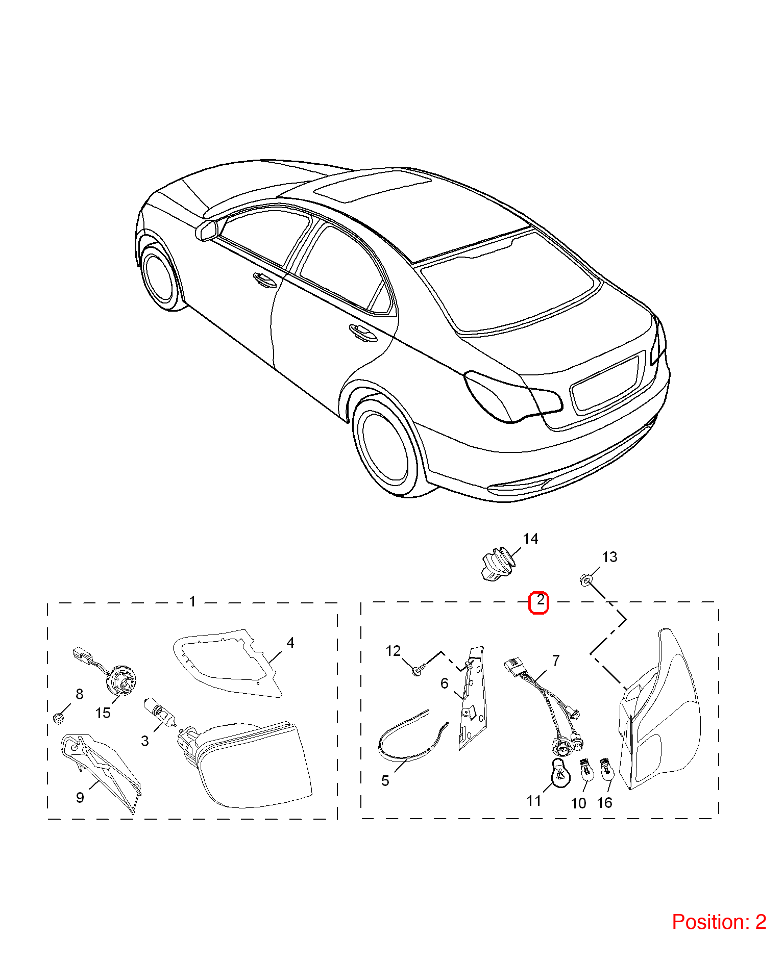MG Taillight OEM 30032121 FOR MG6 30032121-MG_OEM