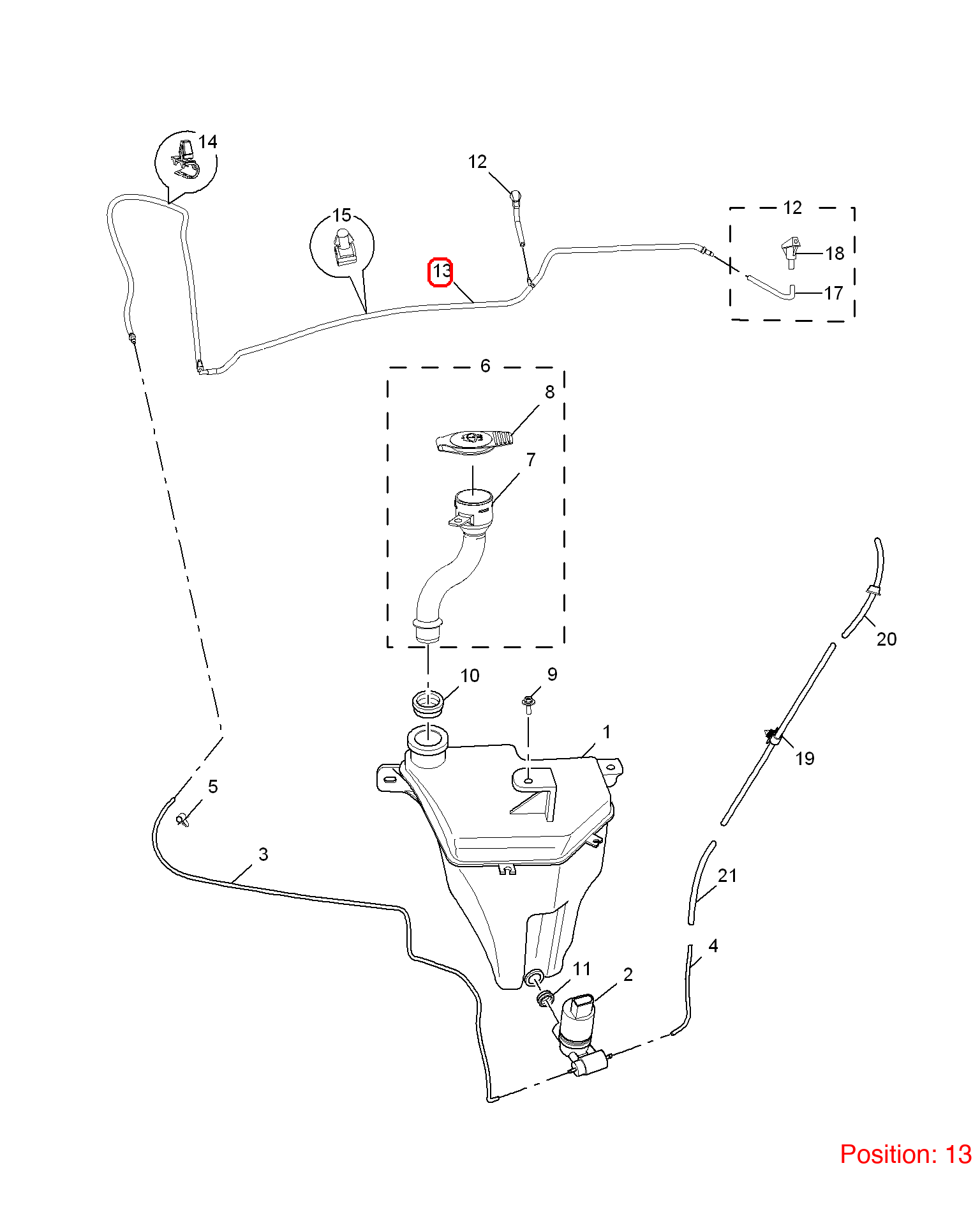 MG Wiper spray pipe OEM 30032384 FOR MG5 30032384-MG_OEM