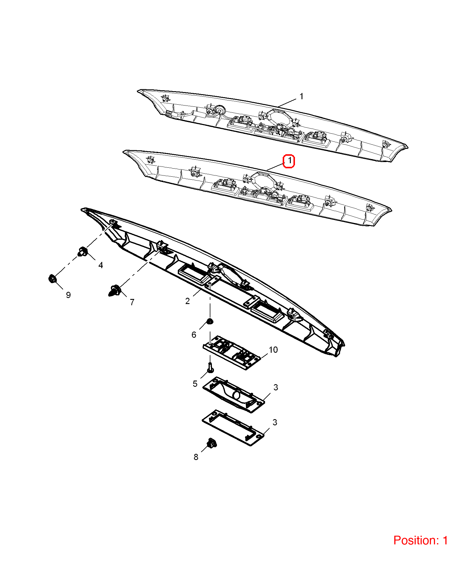 MG License Plate Holder OEM 30032390 FOR MG5 30032390-MG_OEM