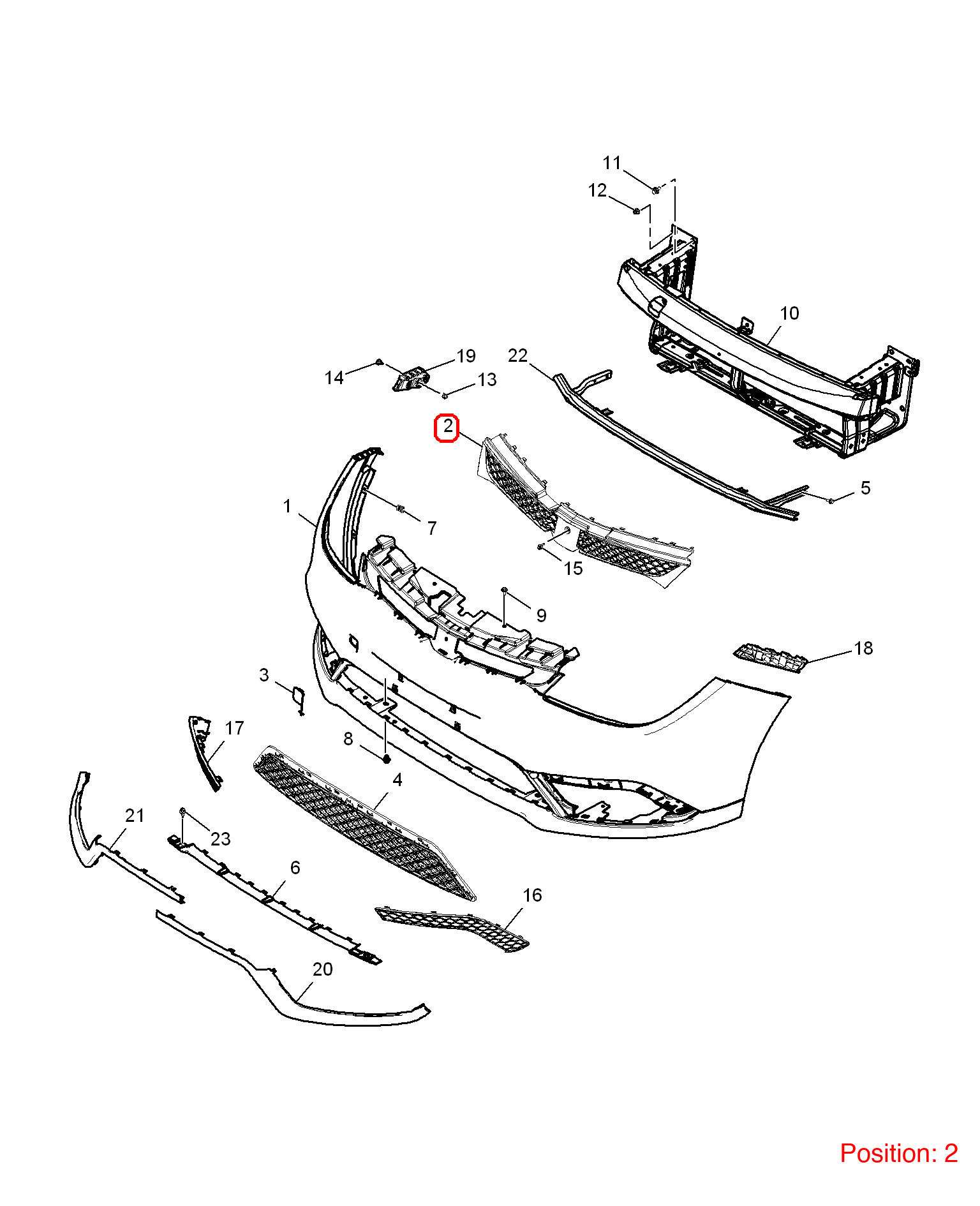 MG Front grille OEM 30036226 FOR MG5 30036226-MG_OEM