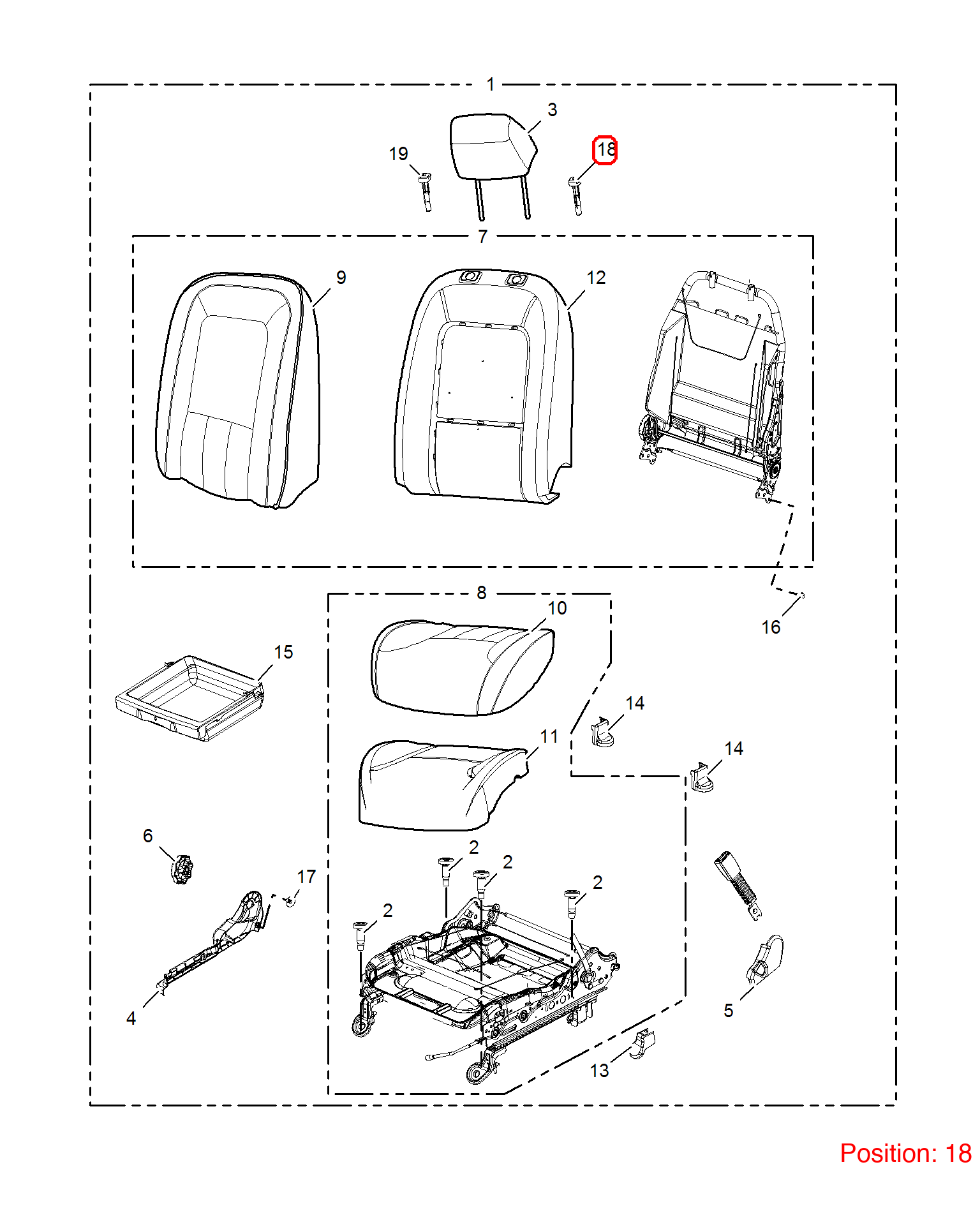 MG Seat headrest guide sleeve OEM 30036277ASA FOR MG5 30036277ASA-MG_OEM