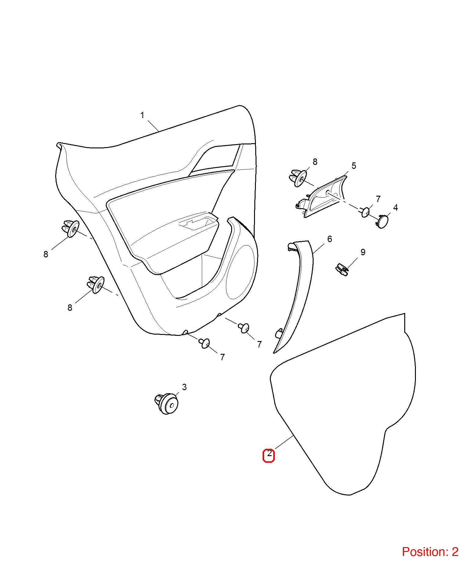 MG Door sound insulation pad OEM 30039743 FOR MG5 30039743-MG_OEM