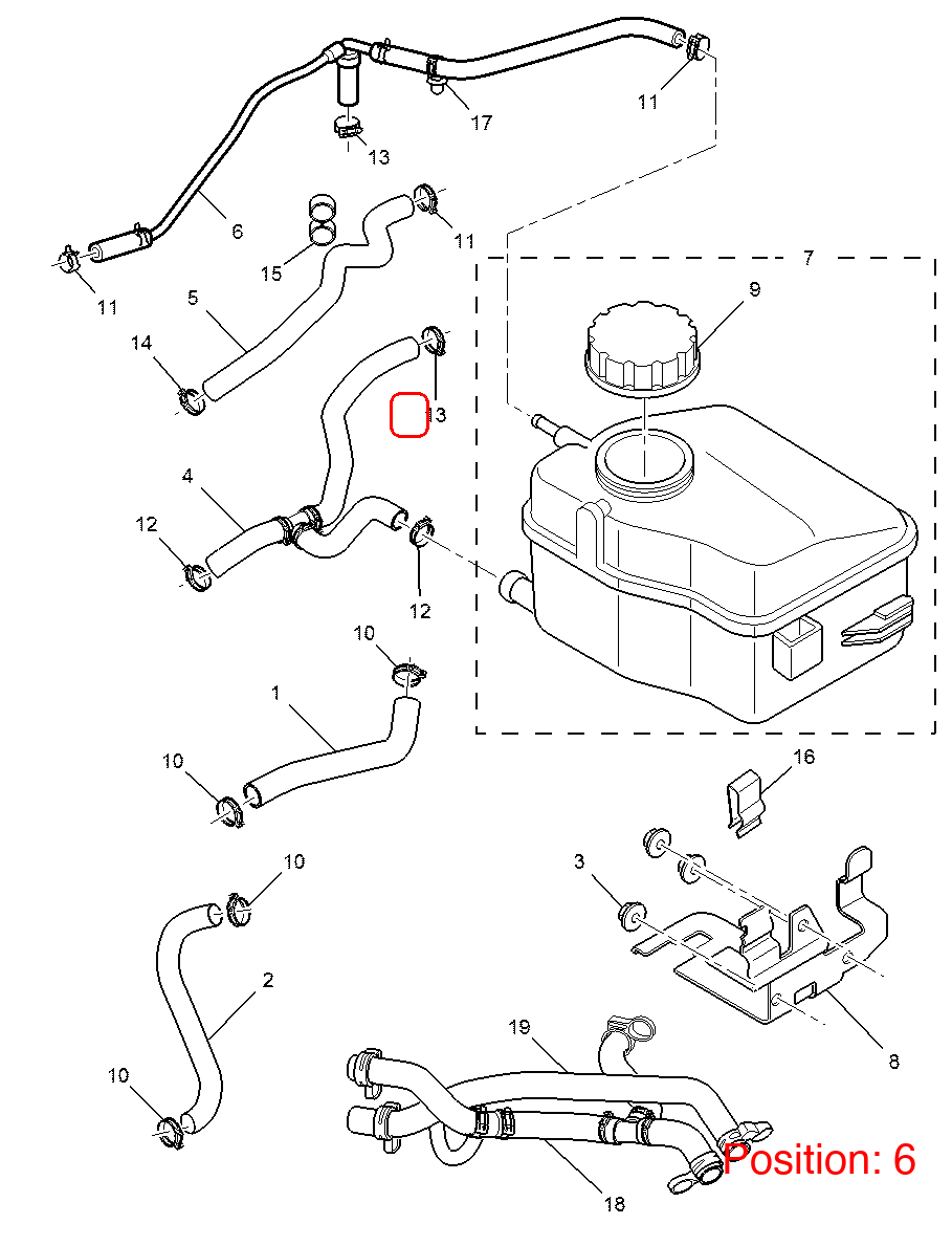 MG Overflow Hose OEM 30048815 30048815-MG_OEM