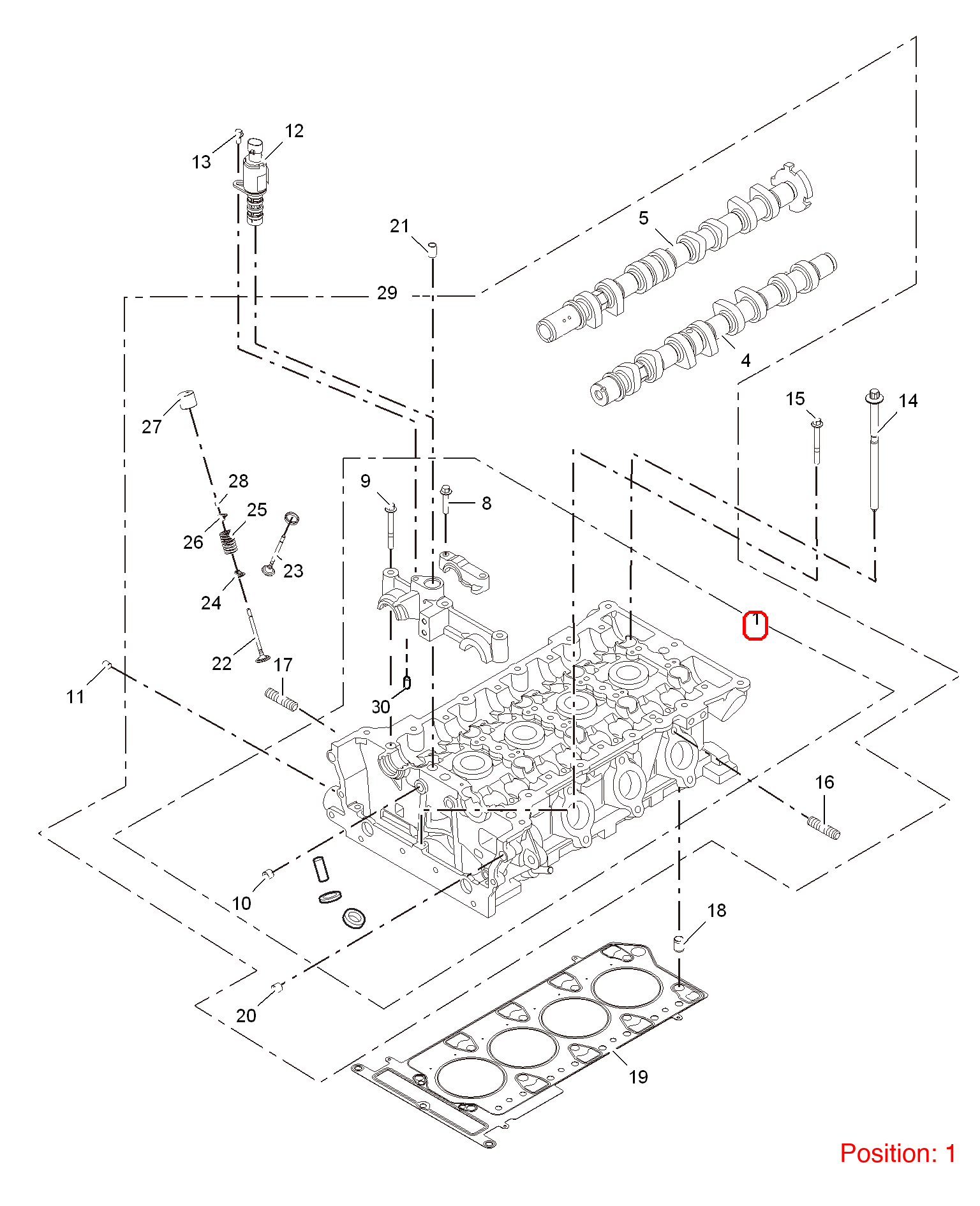 MG Cylinder head OEM 30052932 FOR MG350 MG5 30052932-MG_OEM