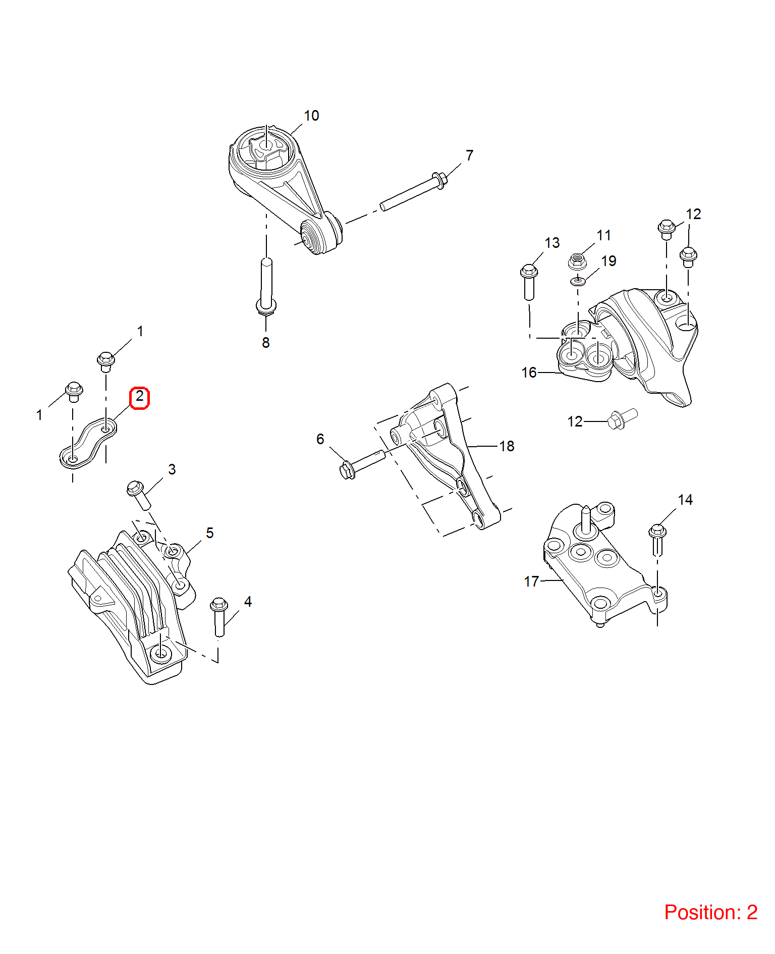 MG Engine mount bracket OEM 30053686 FOR MG RX5 30053686-MG_OEM