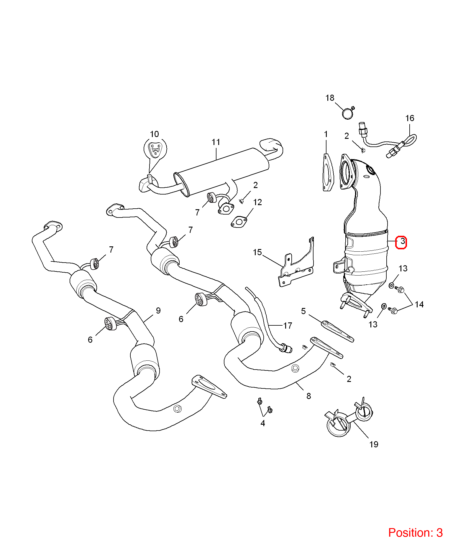 MG Three-way catalytic converter OEM 30054325 FOR MG RX5 30054325-MG_OEM