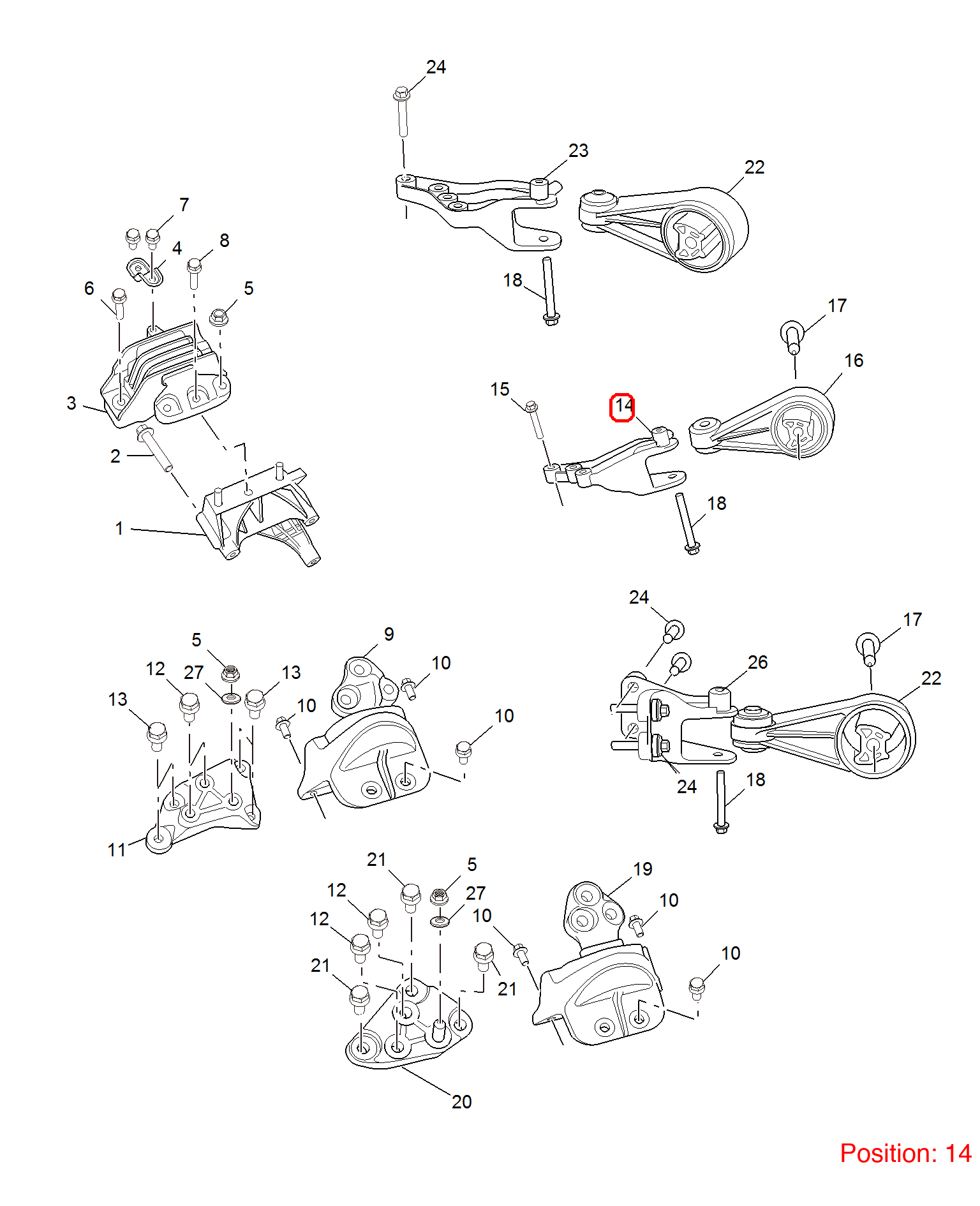 MG Engine mount bracket OEM 30057035 FOR RX5 MG 30057035-MG_OEM