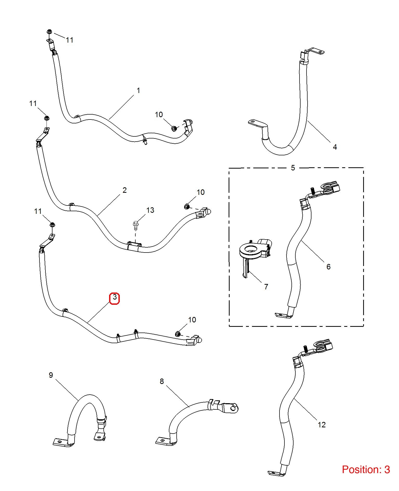 MG Positive wire OEM 30057913 FOR MG 30057913-MG_OEM