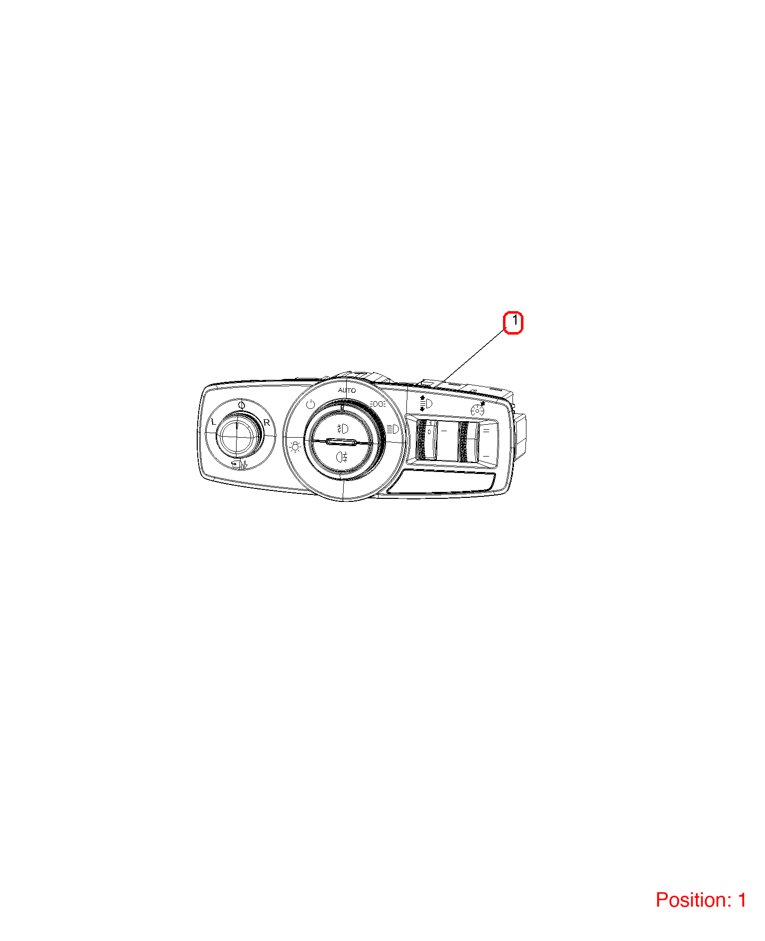 MG Front headlight switch OEM 30062528 FOR MG 30062528-MG_OEM