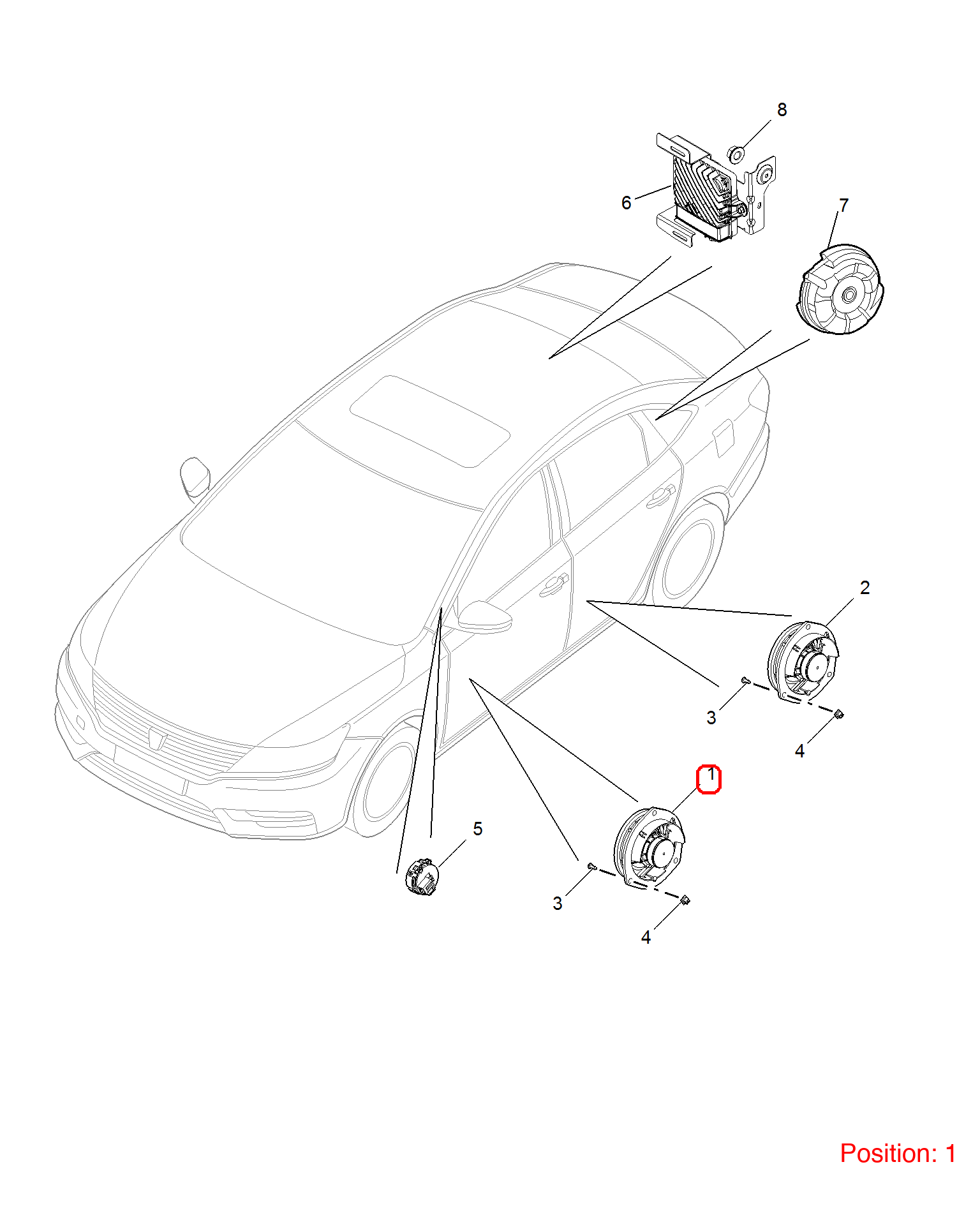 MG Door speaker OEM 30063177 FOR MG RX5 MG6 30063177-MG_OEM