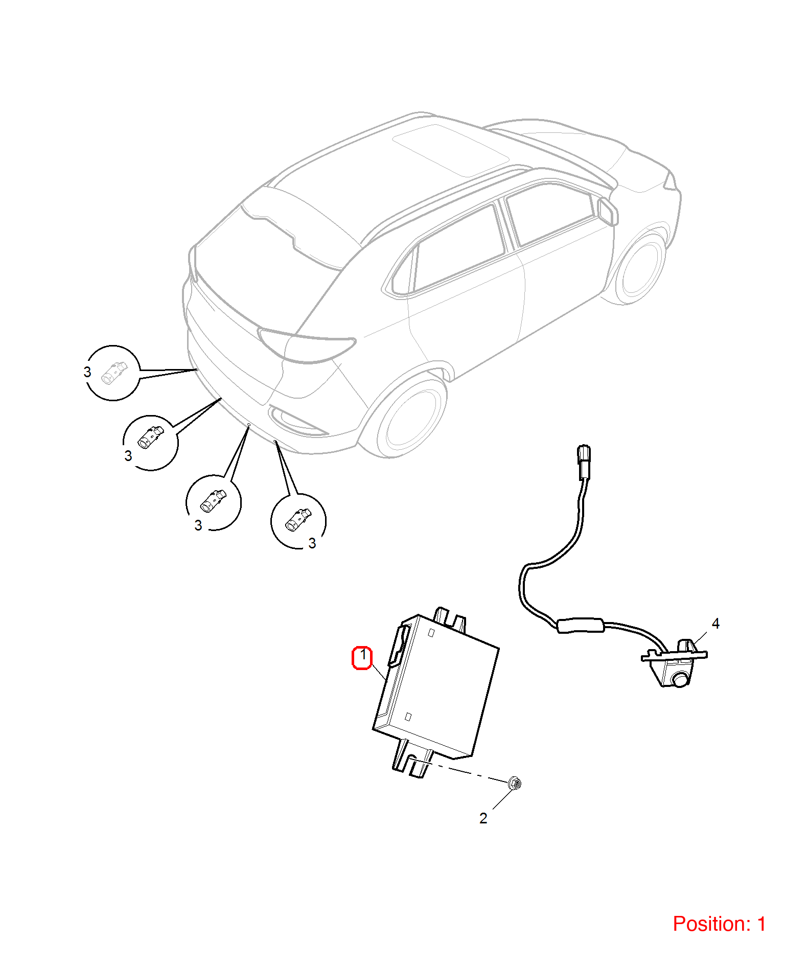MG Reverse radar computer OEM 30066006 FOR MG 30066006-MG_OEM