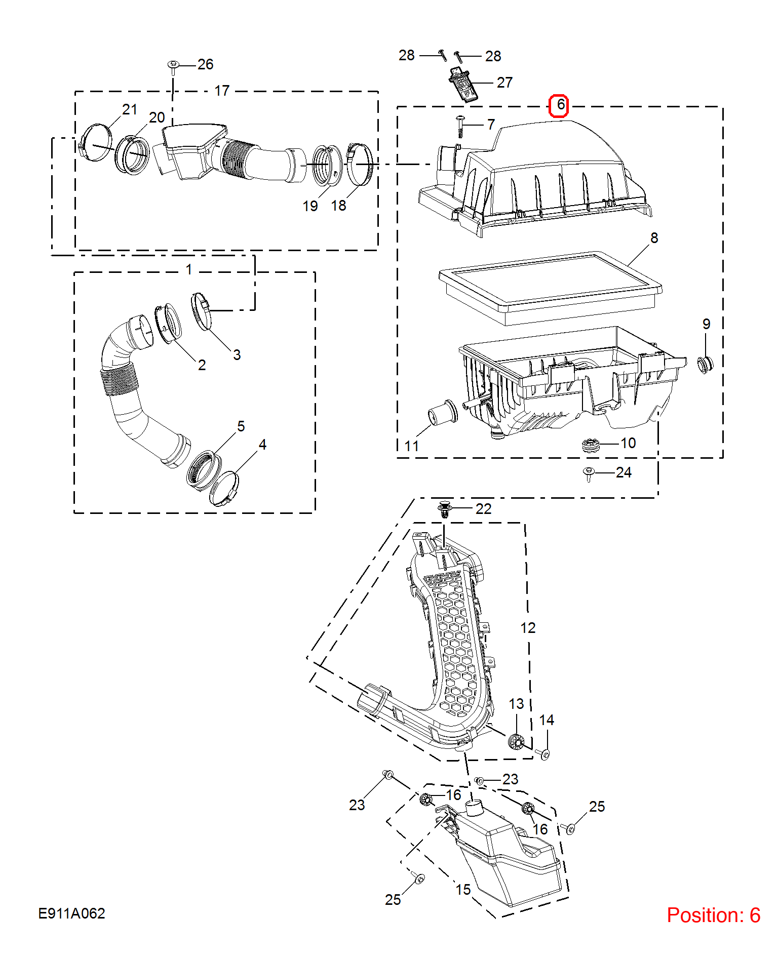 MG Air Filter Housing Assembly OEM 30071446 30071446-MG_OEM