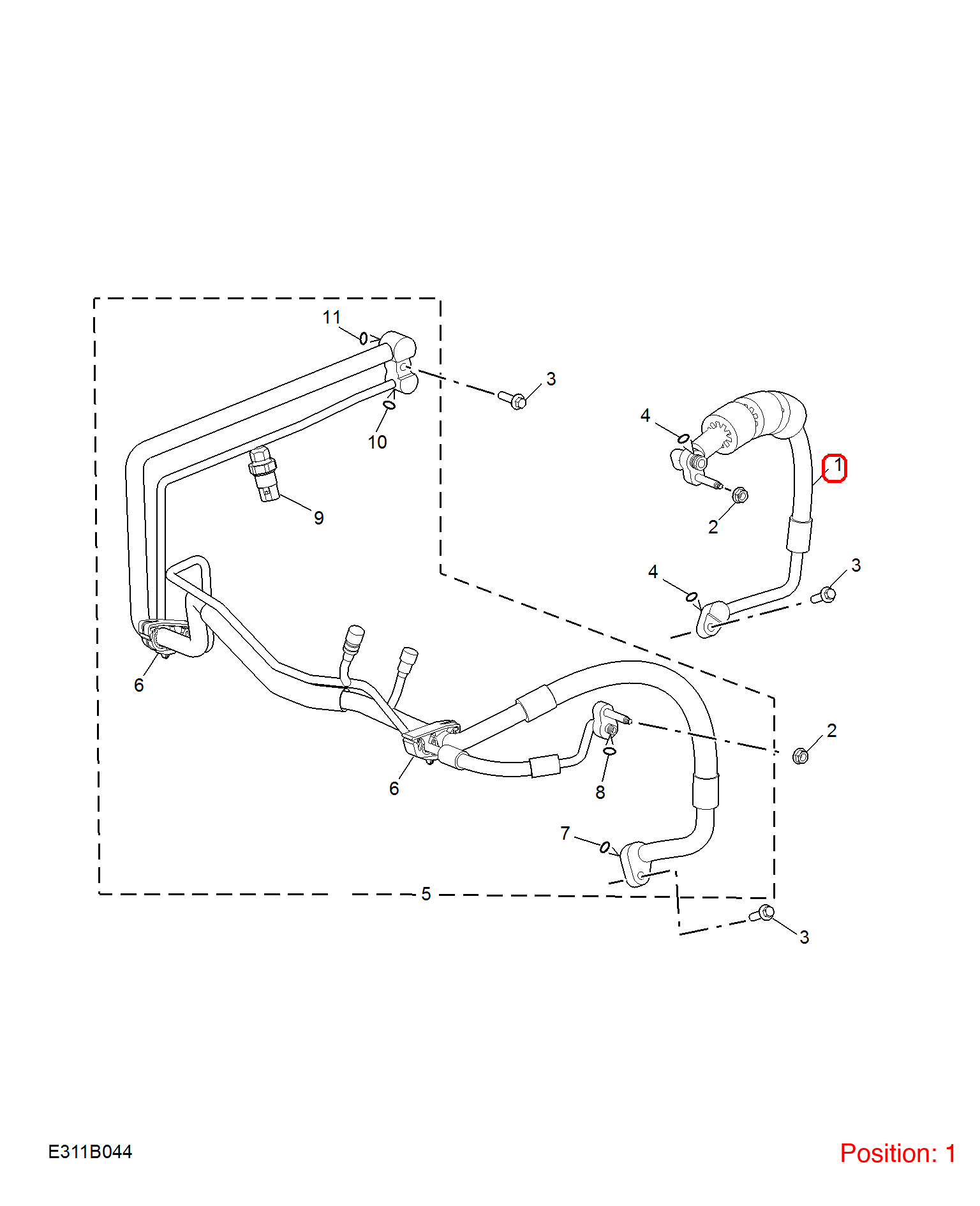 MG A/C Refrigerant Suction Hose OEM 30077209 FOR MG5 30077209-MG_OEM