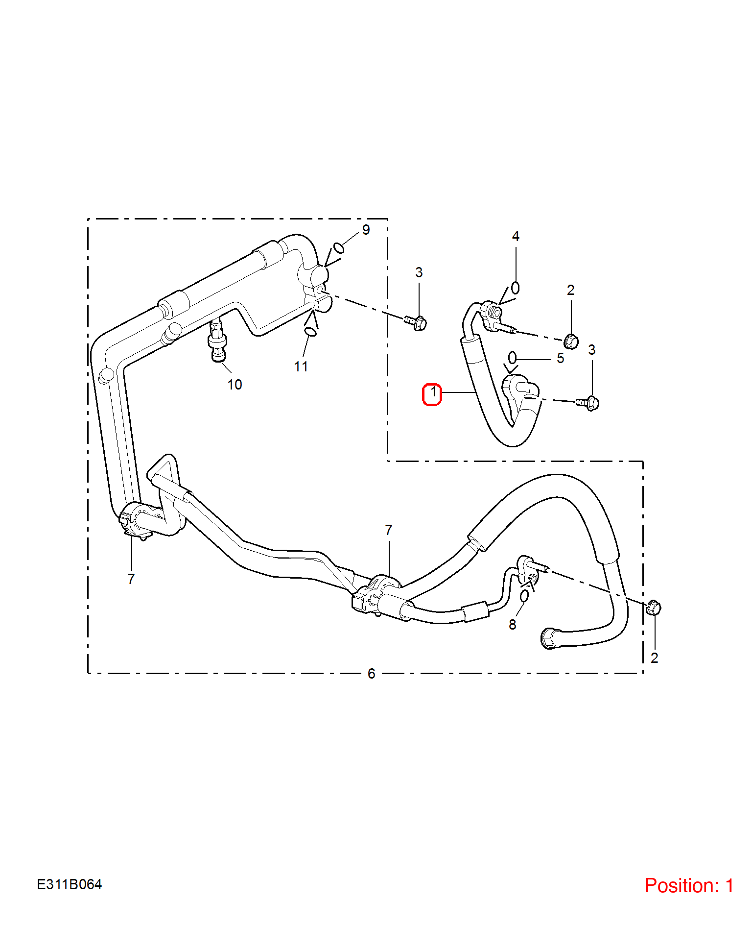 MG A/C Refrigerant Suction Hose OEM 30077259 FOR MG5 MG MG6 30077259-MG_OEM