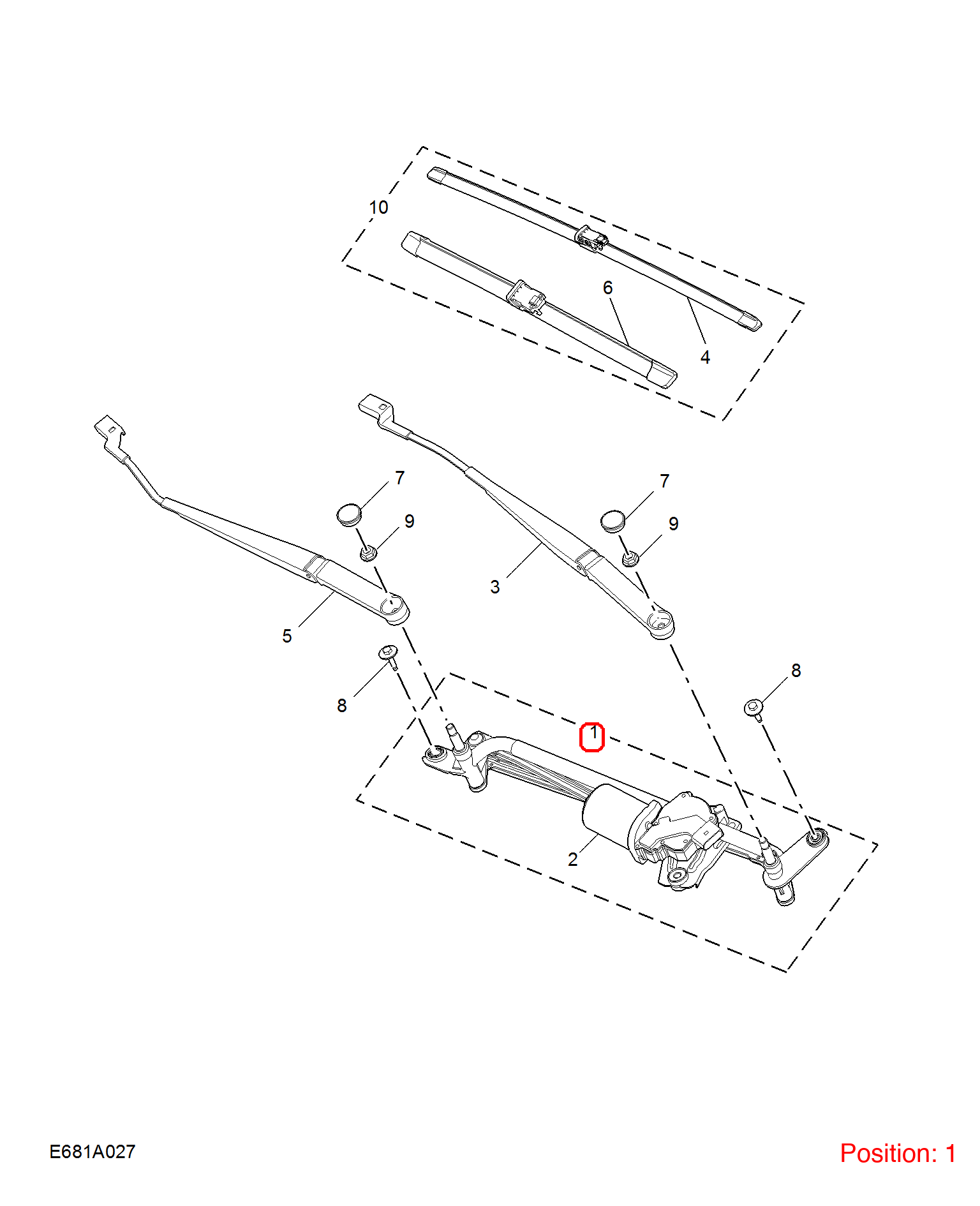 MG Wiper linkage motor assembly OEM 30084090 FOR MG6 30084090-MG_OEM