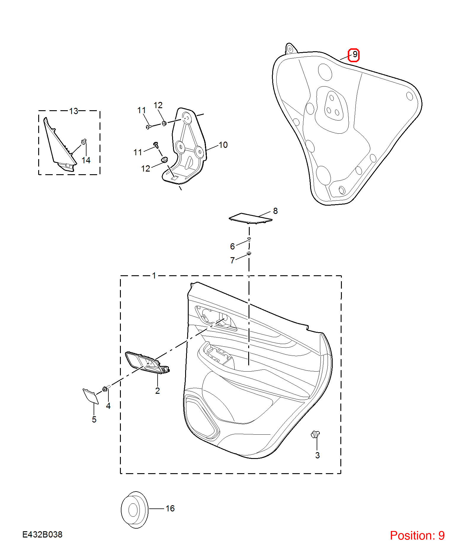 MG Door sound insulation pad OEM 30136782 FOR MG 30136782-MG_OEM