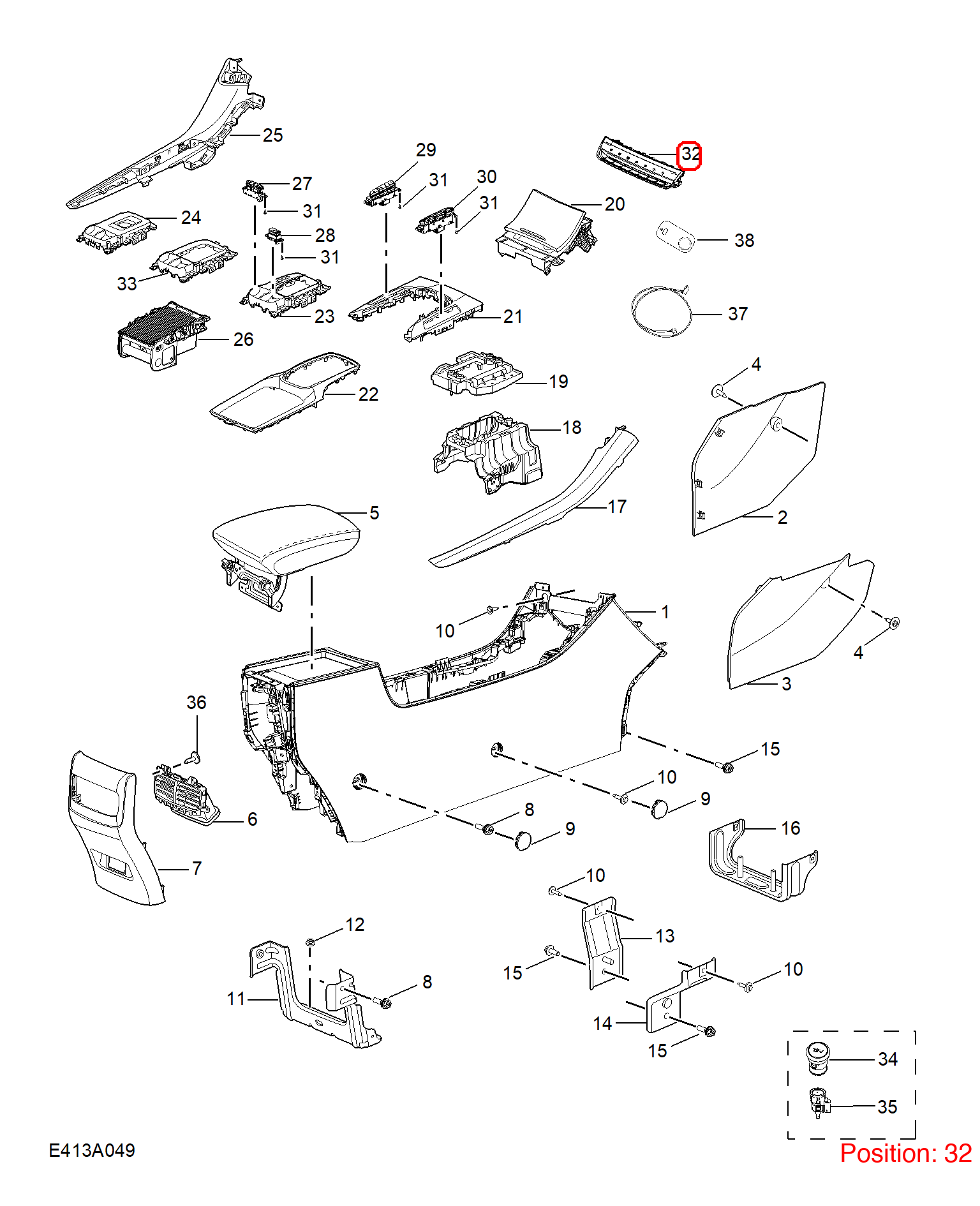 MG Multifunction switch OEM 30153975 FOR MG 30153975-MG_OEM