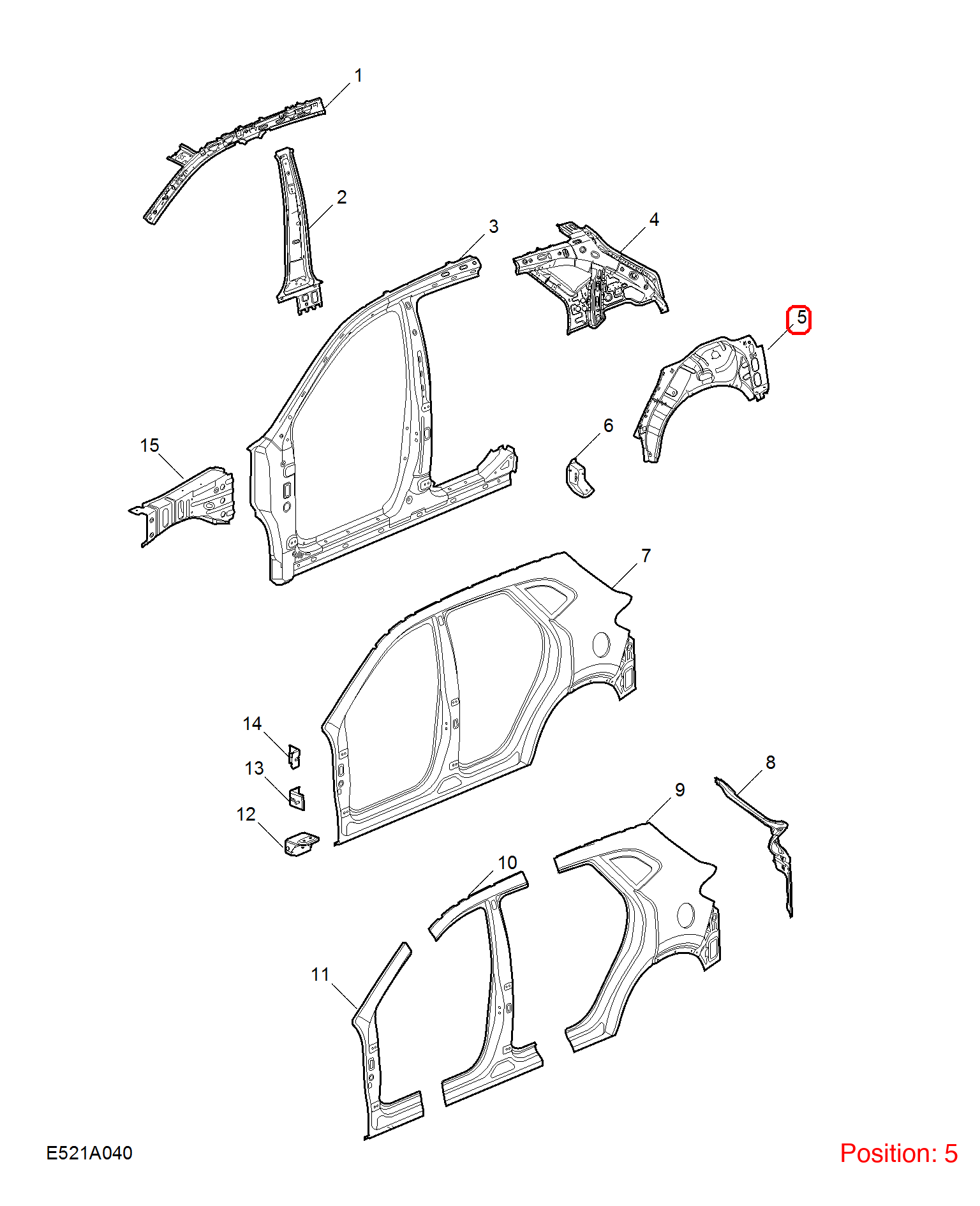 MG Fender Liner OEM 30154261SEPP FOR MG 30154261SEPP-MG_OEM
