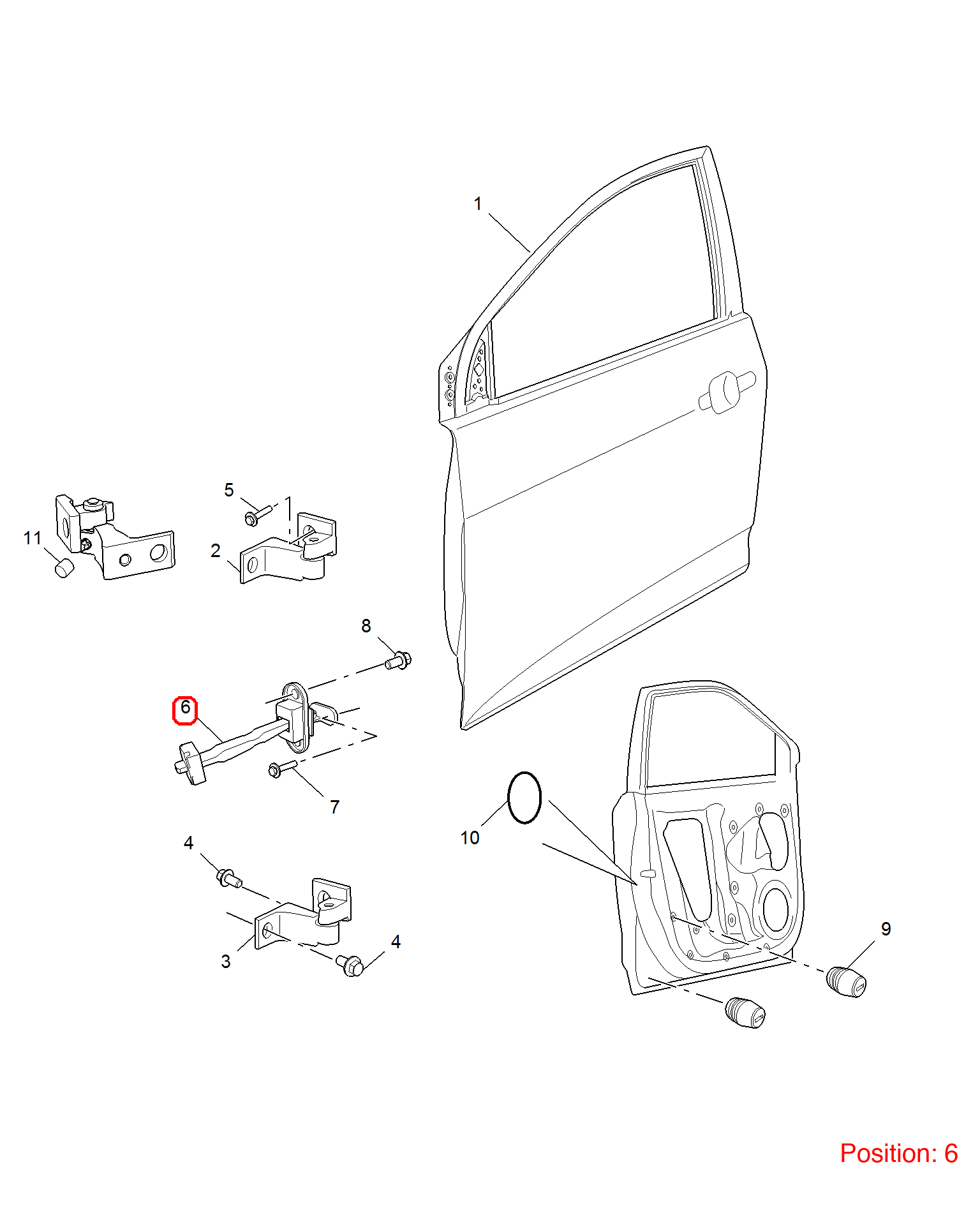 MG Door Brake OEM 50001702 FOR MG 50001702-MG_OEM