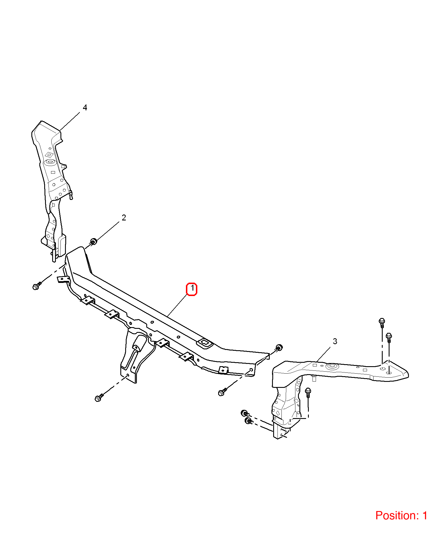 MG Radiator crossbeam OEM 50010091 FOR MG350 50010091-MG_OEM