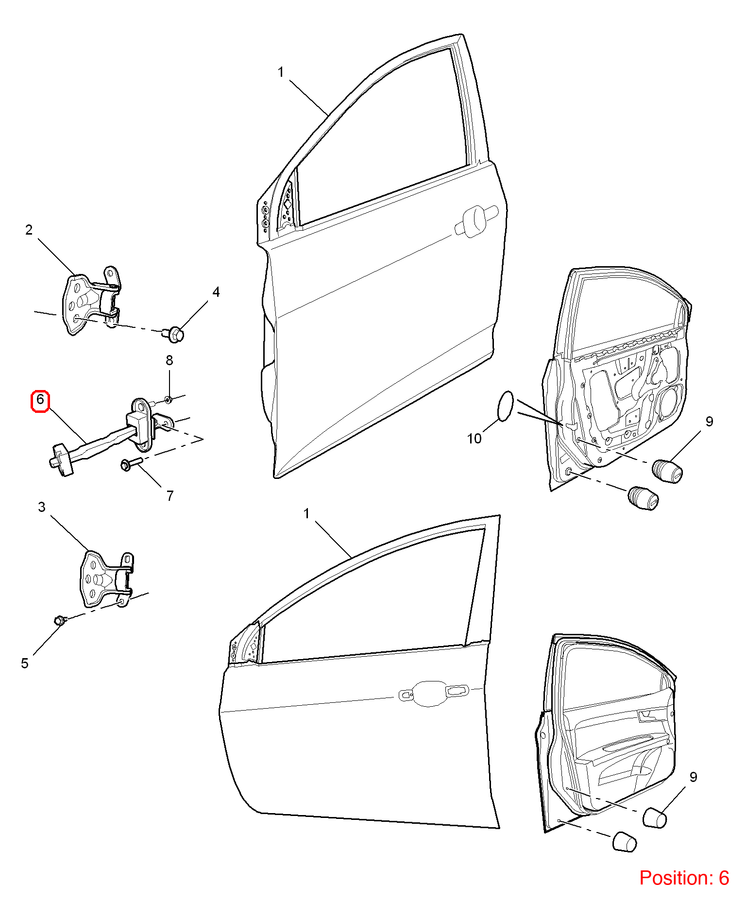 MG Door Brake OEM 50011701 FOR MG350 MG5 50011701-MG_OEM