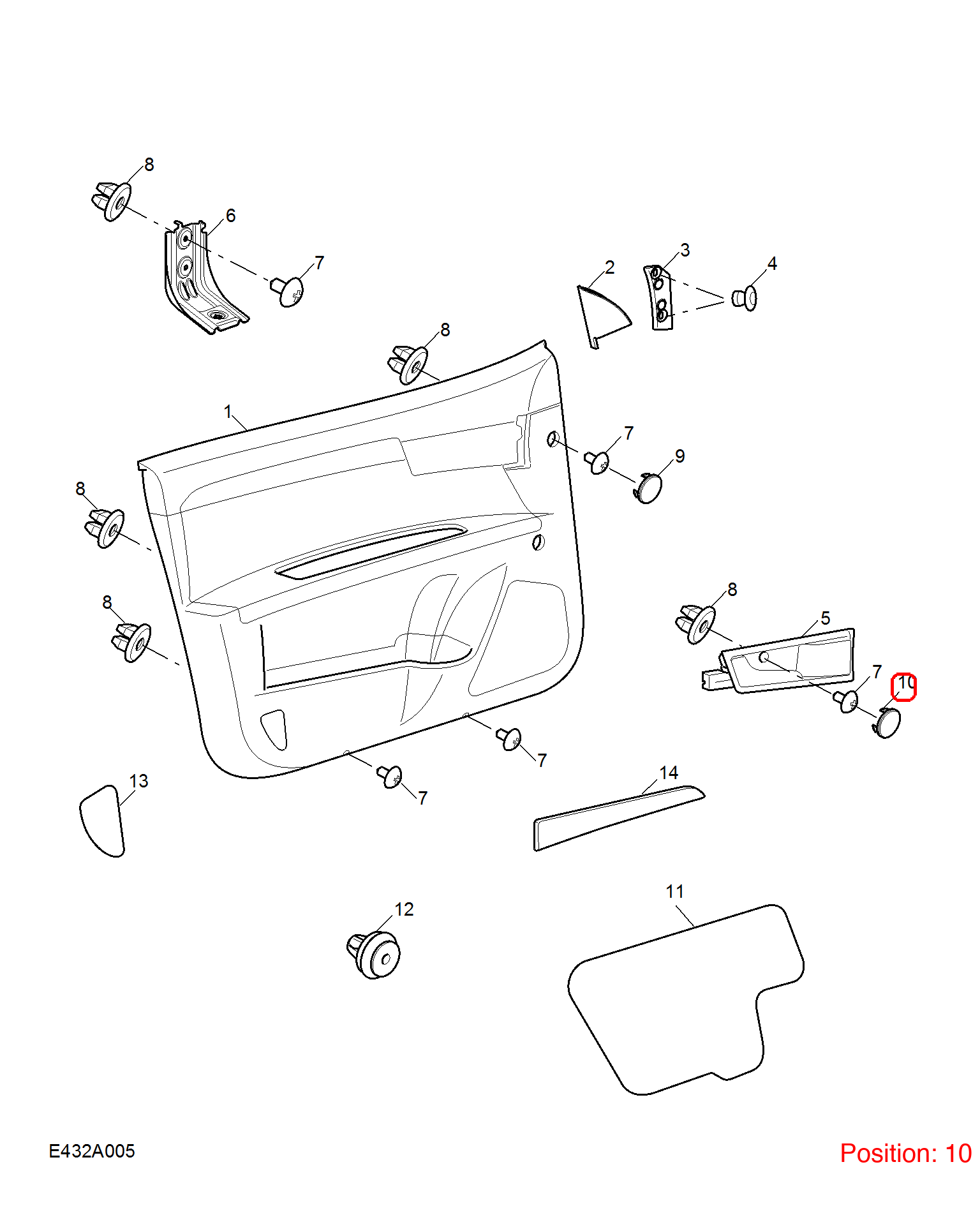 MG Trim cover OEM 50011731ASA FOR MG350 50011731ASA-MG_OEM