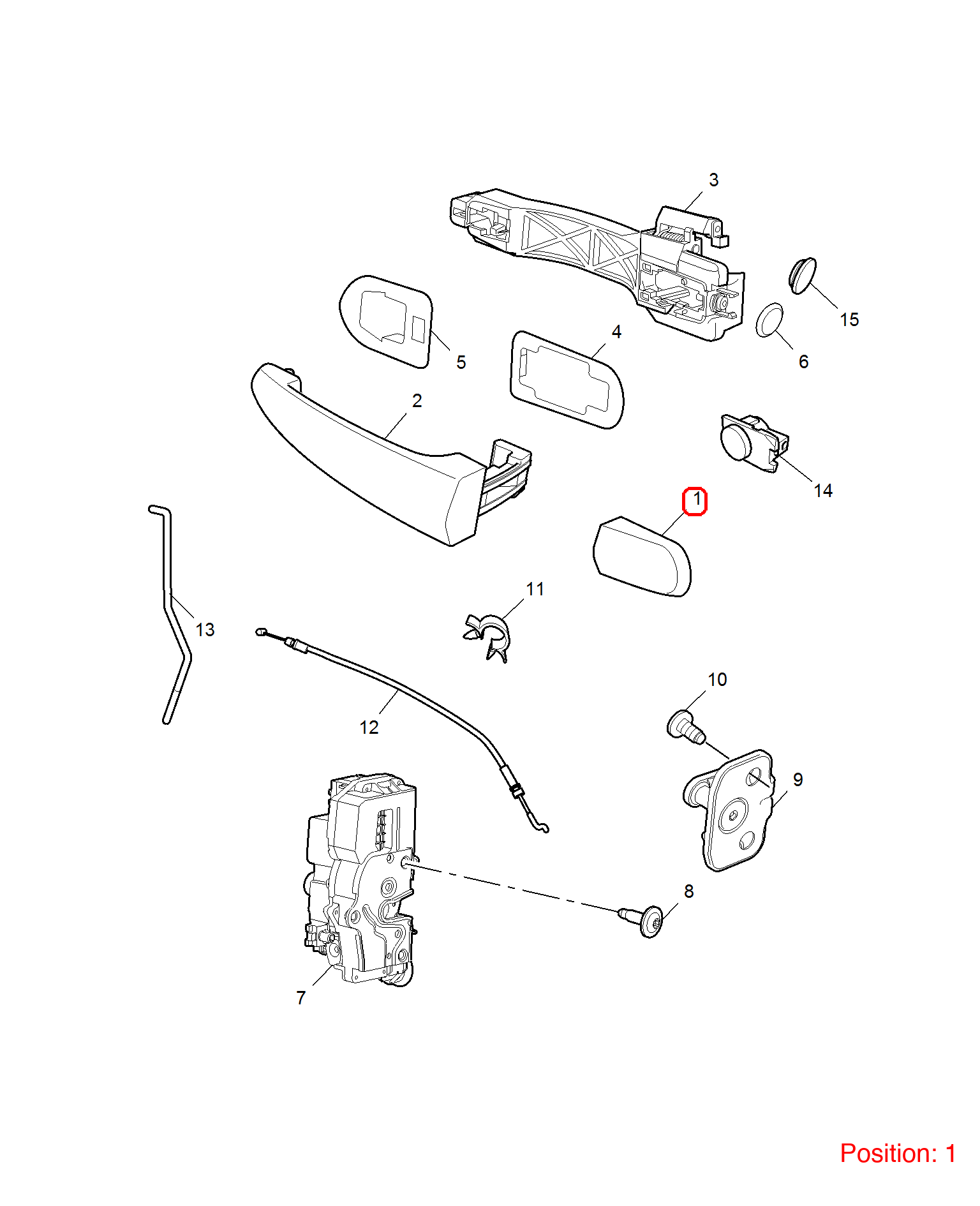 MG Outer door handle cover OEM 50011746 FOR MG350 MG5 50011746-MG_OEM