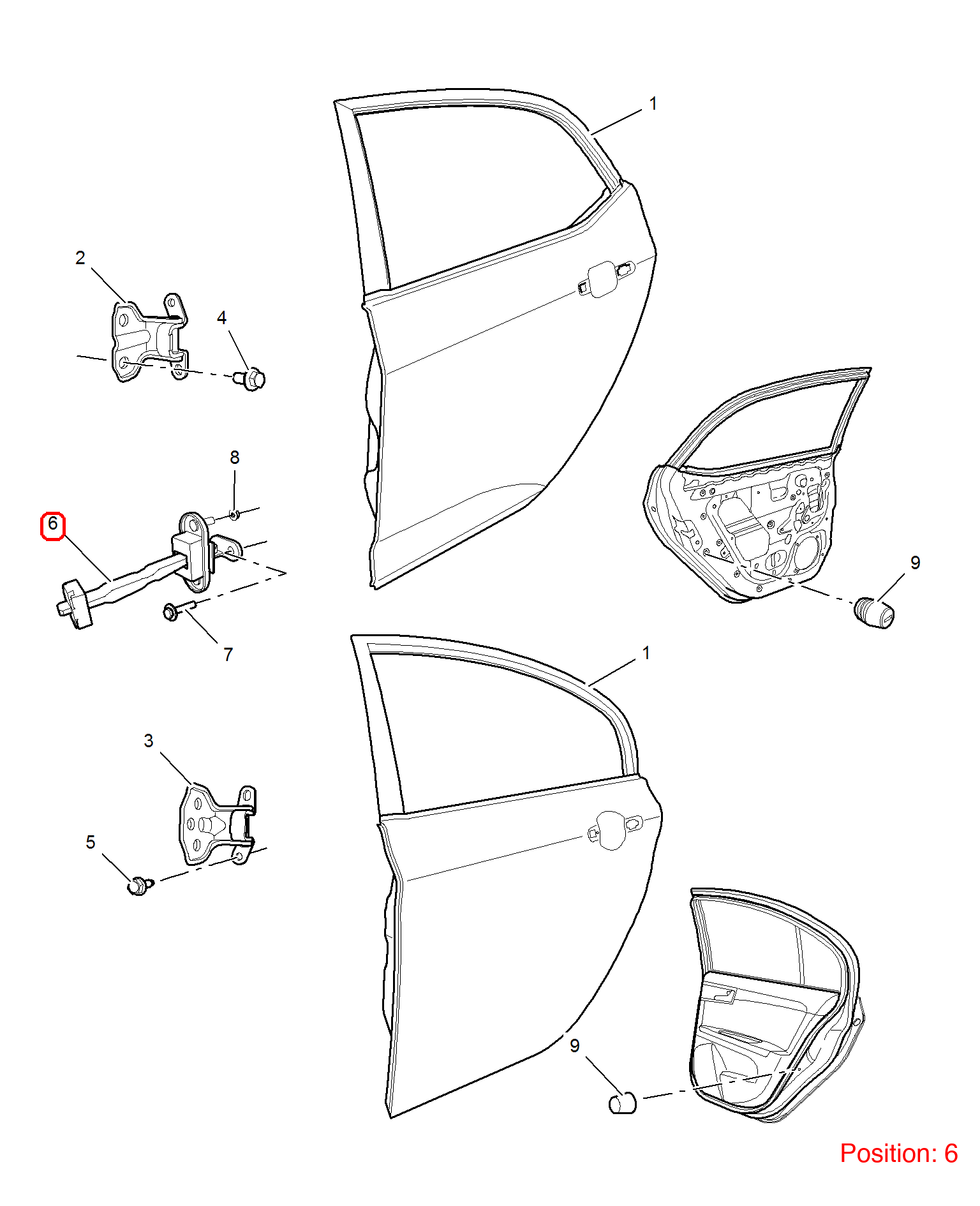 MG Door Brake OEM 50011801 FOR MG350 MG5 50011801-MG_OEM