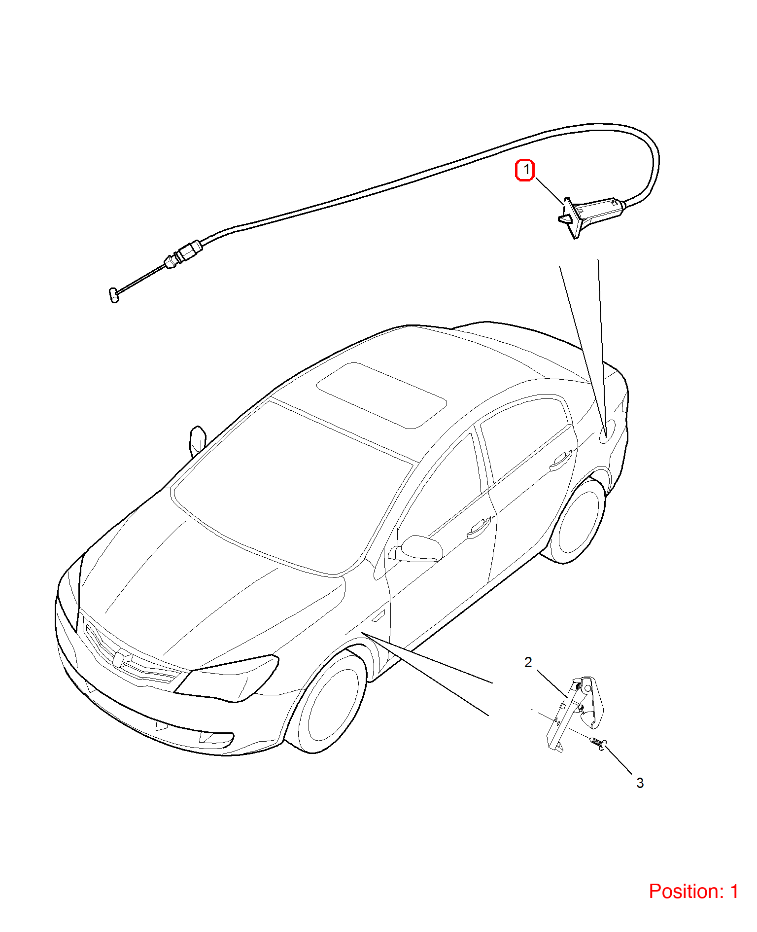 MG Fuel tank cap cable OEM 50012008 FOR MG350 50012008-MG_OEM