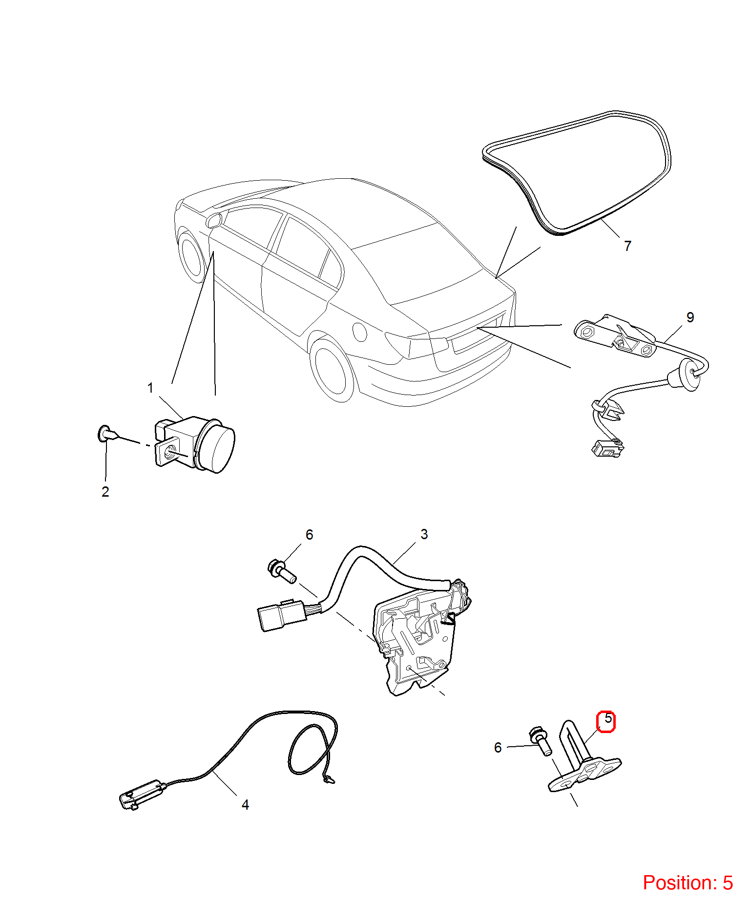 MG Tailgate lock buckle OEM 50012122 FOR MG350 50012122-MG_OEM