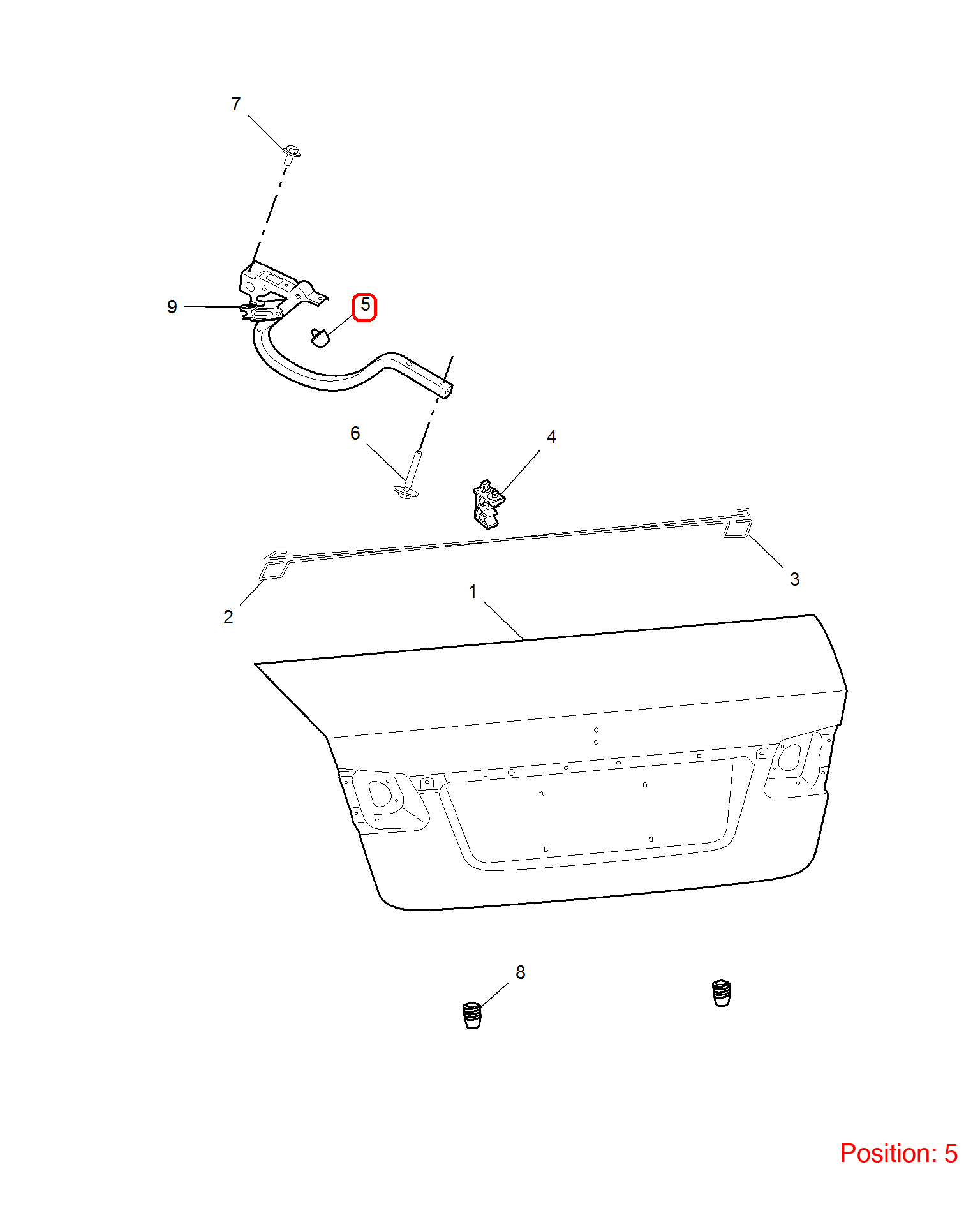 MG Tailgate buffer adhesive OEM 50012126 FOR MG350 50012126-MG_OEM