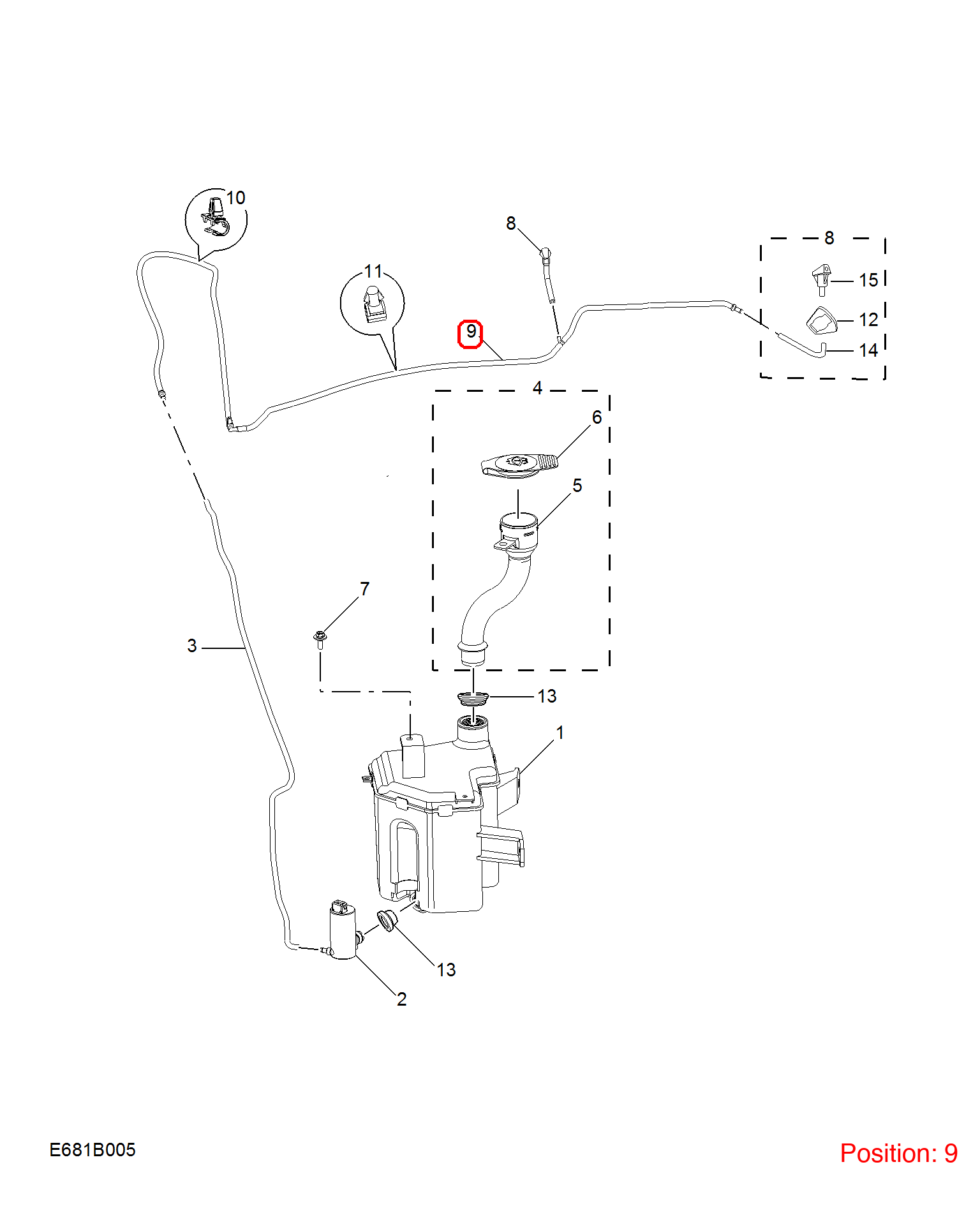 MG Wiper spray pipe OEM 50012381 FOR MG350 50012381-MG_OEM