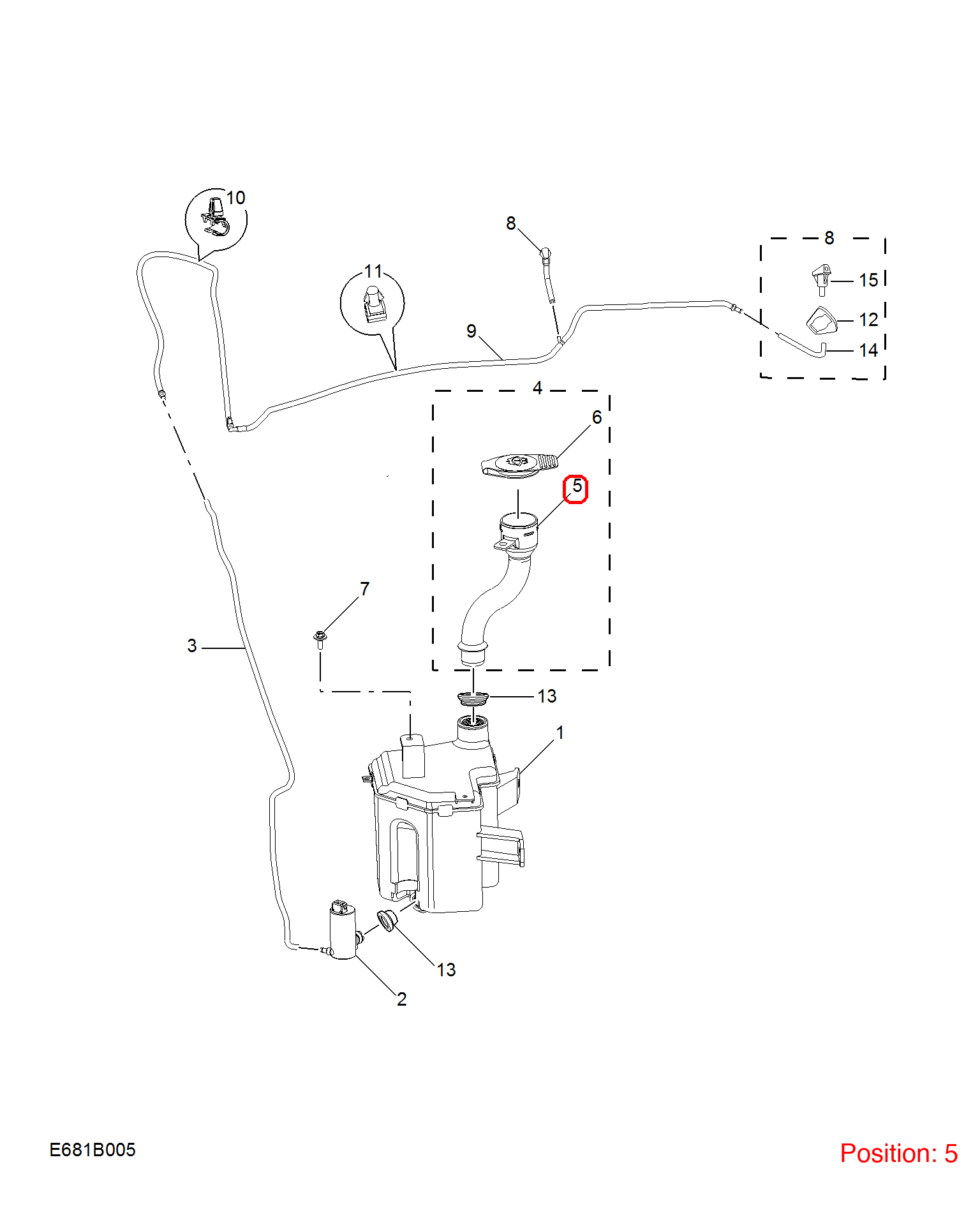 MG Wiper water pipe OEM 50012395 FOR MG350 MG5 50012395-MG_OEM