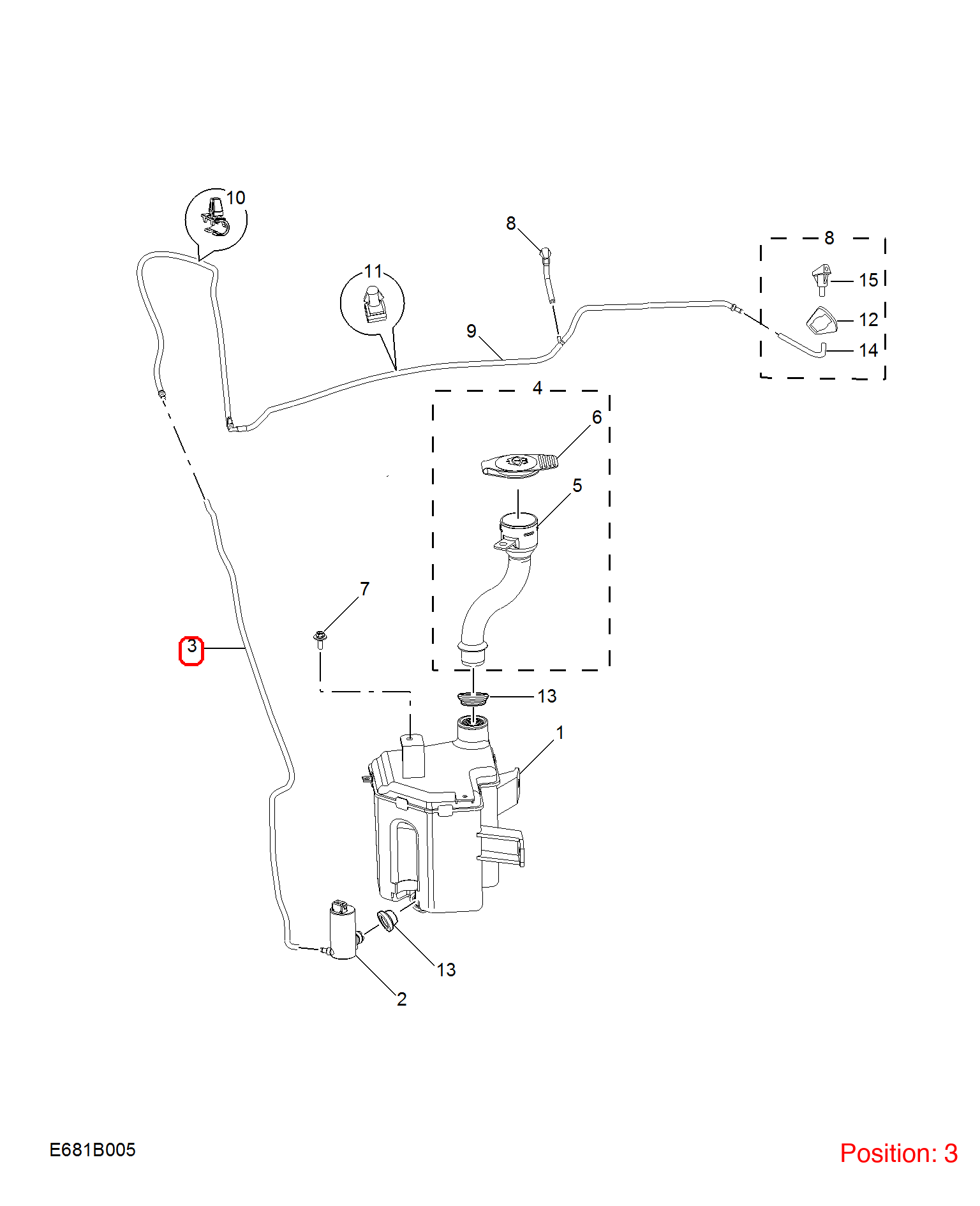 MG Wiper spray pipe OEM 50012397 FOR MG350 50012397-MG_OEM