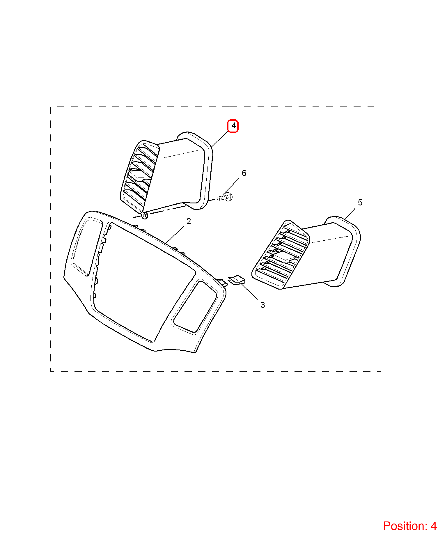MG A/C Air Vent Grille OEM 50013098 FOR MG350 50013098-MG_OEM