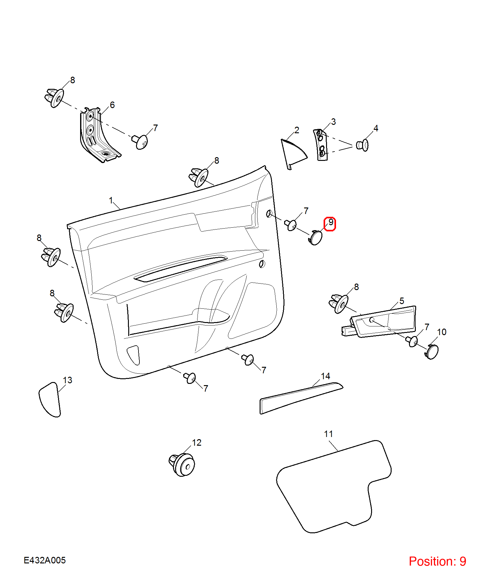 MG Trim cover OEM 50013667ASA FOR MG350 50013667ASA-MG_OEM