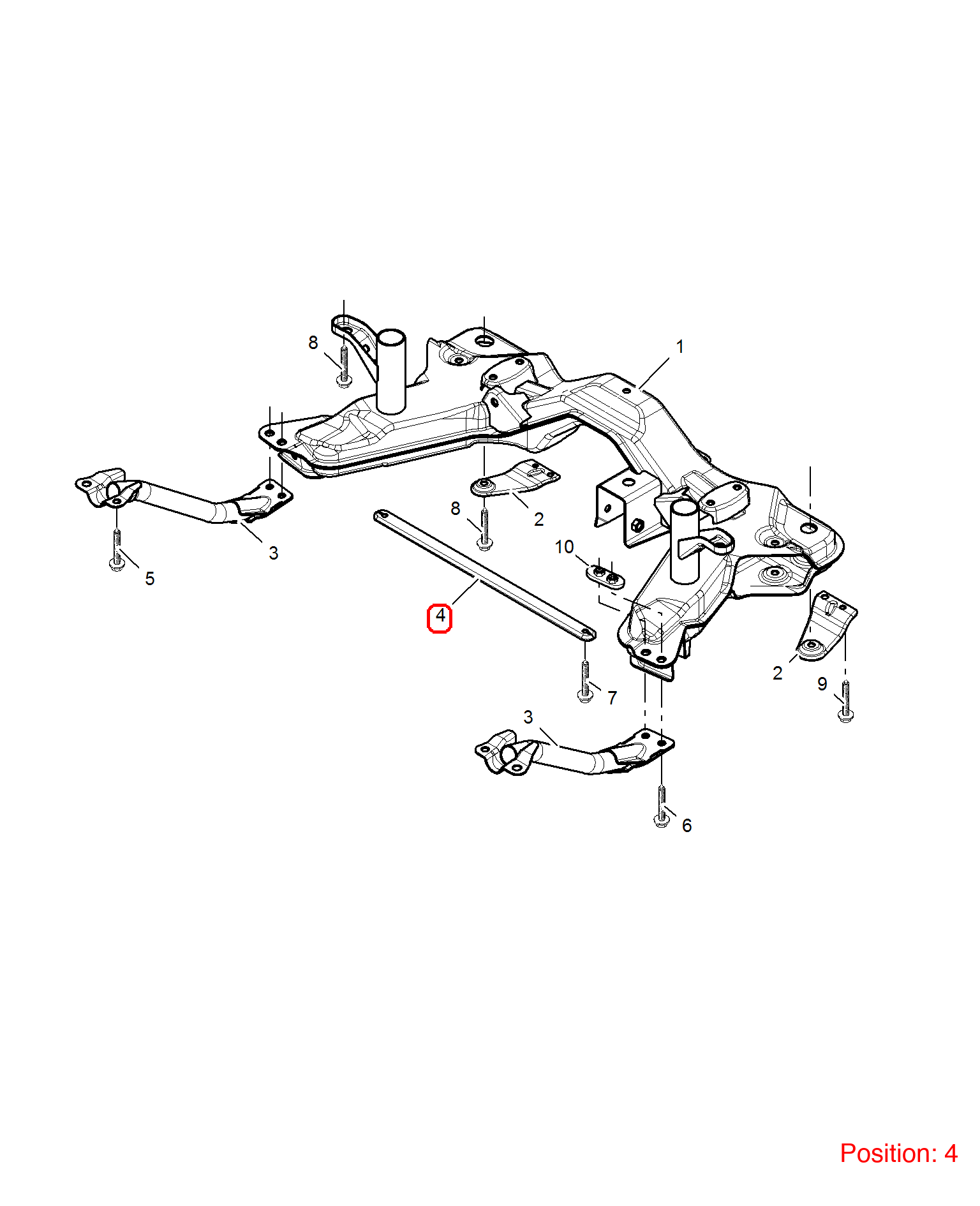 MG Front axle bracket OEM 50015475 FOR MG350 MG5 50015475-MG_OEM
