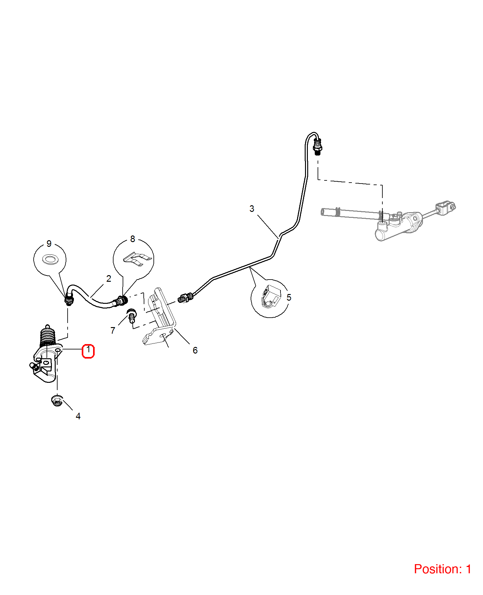 MG Clutch master cylinder OEM 50015574 FOR MG350 50015574-MG_OEM
