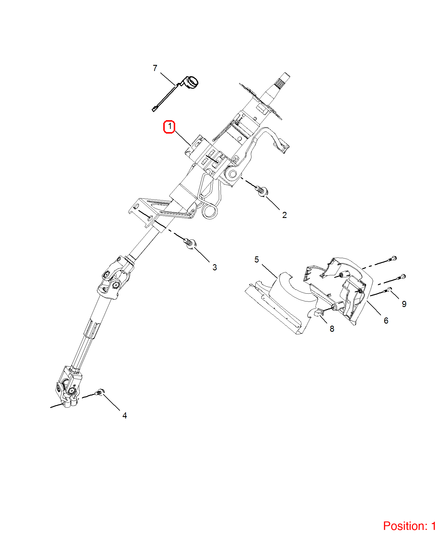 MG Steering column OEM 50015805 FOR MG350 MG5 50015805-MG_OEM