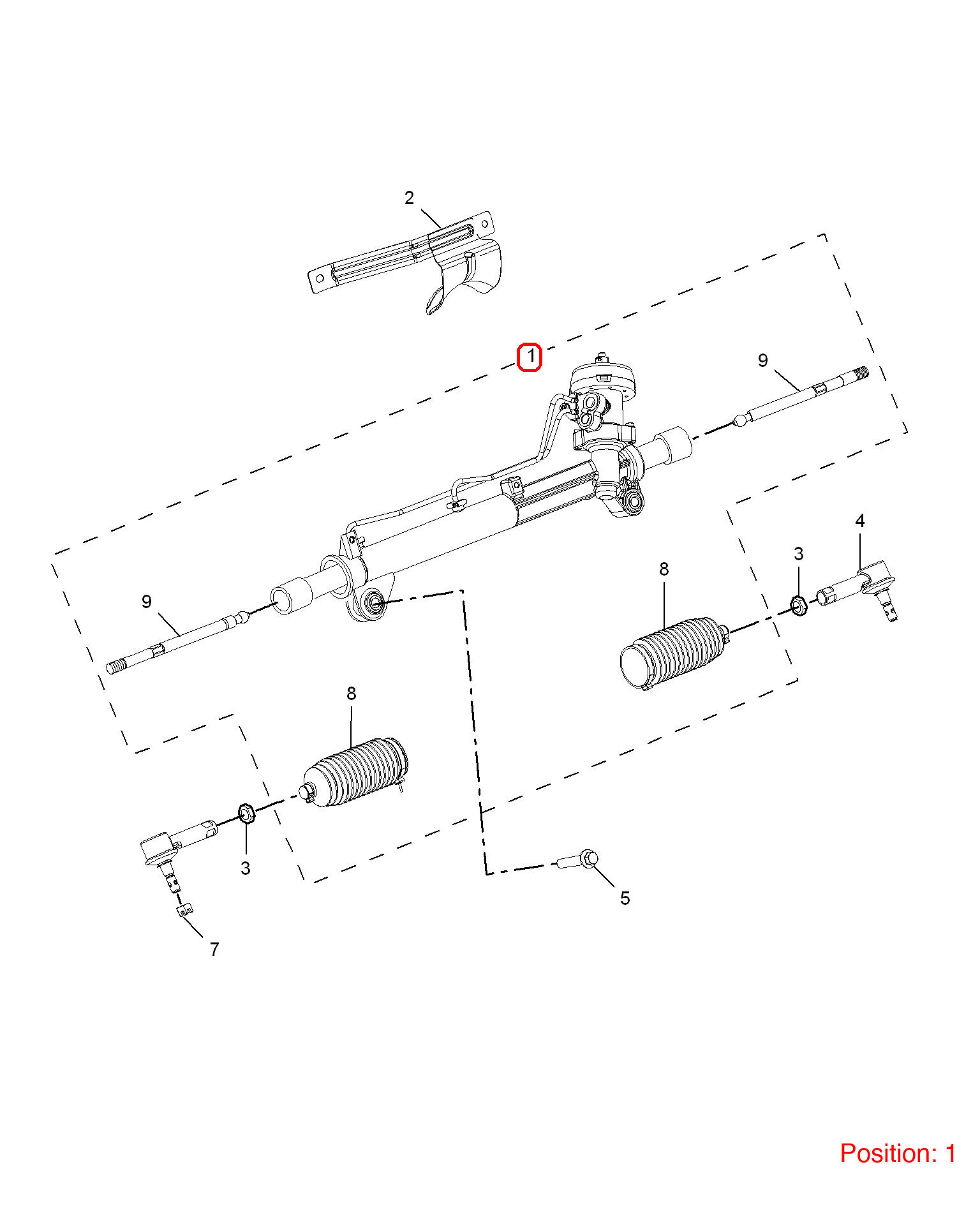 MG Steering gear OEM 50015841 FOR MG350 MG5 50015841-MG_OEM