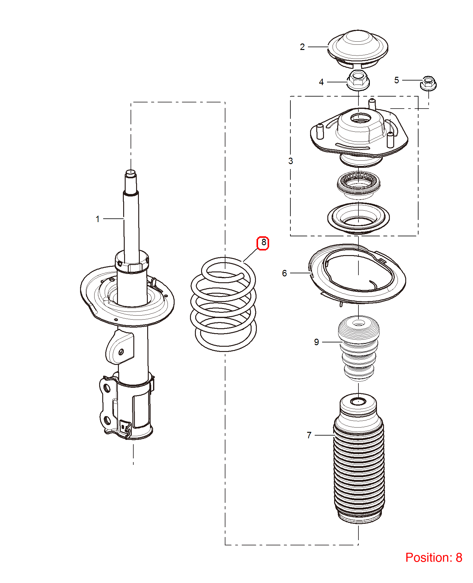 MG Shock absorber spring OEM 50016039 FOR MG350 50016039-MG_OEM
